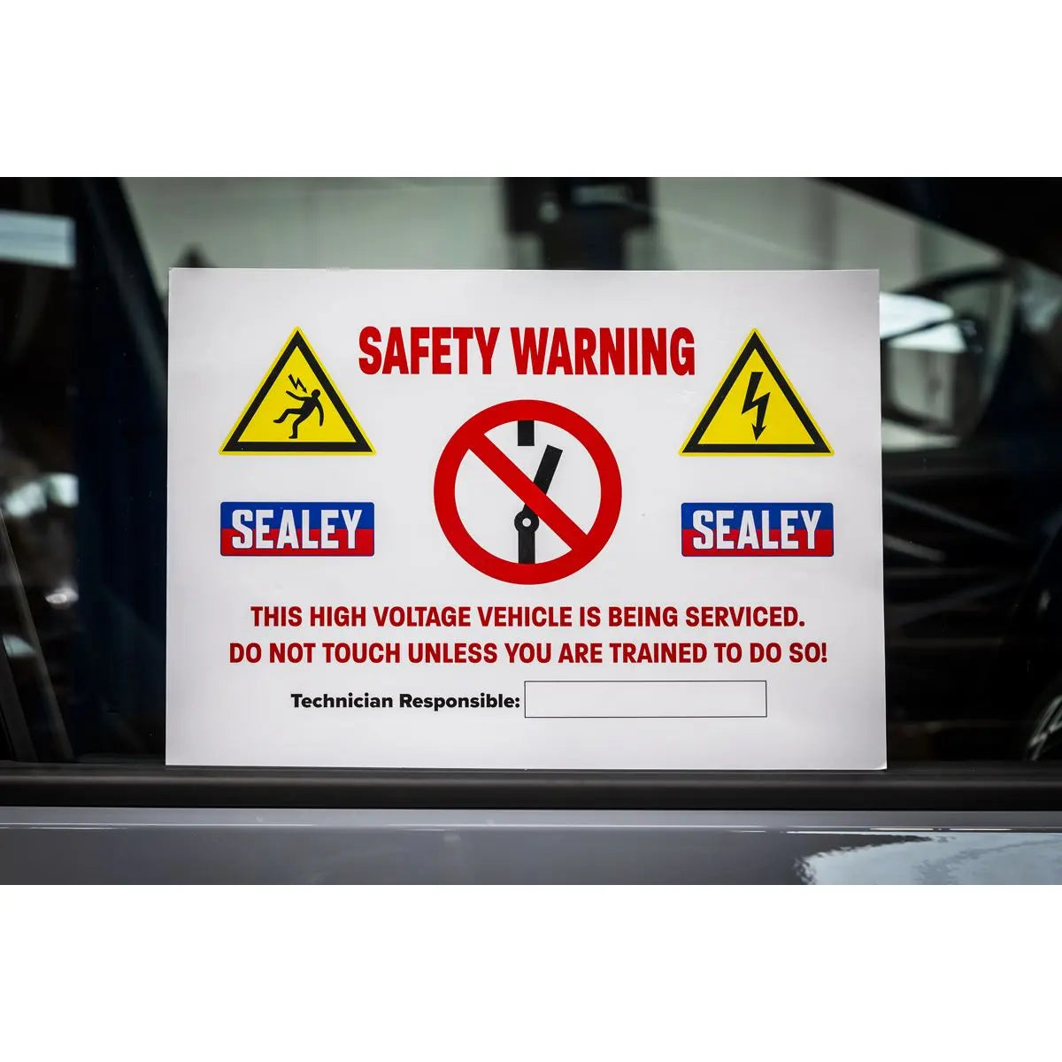 Sealey Hybrid/Electric Vehicle Warning Sign 