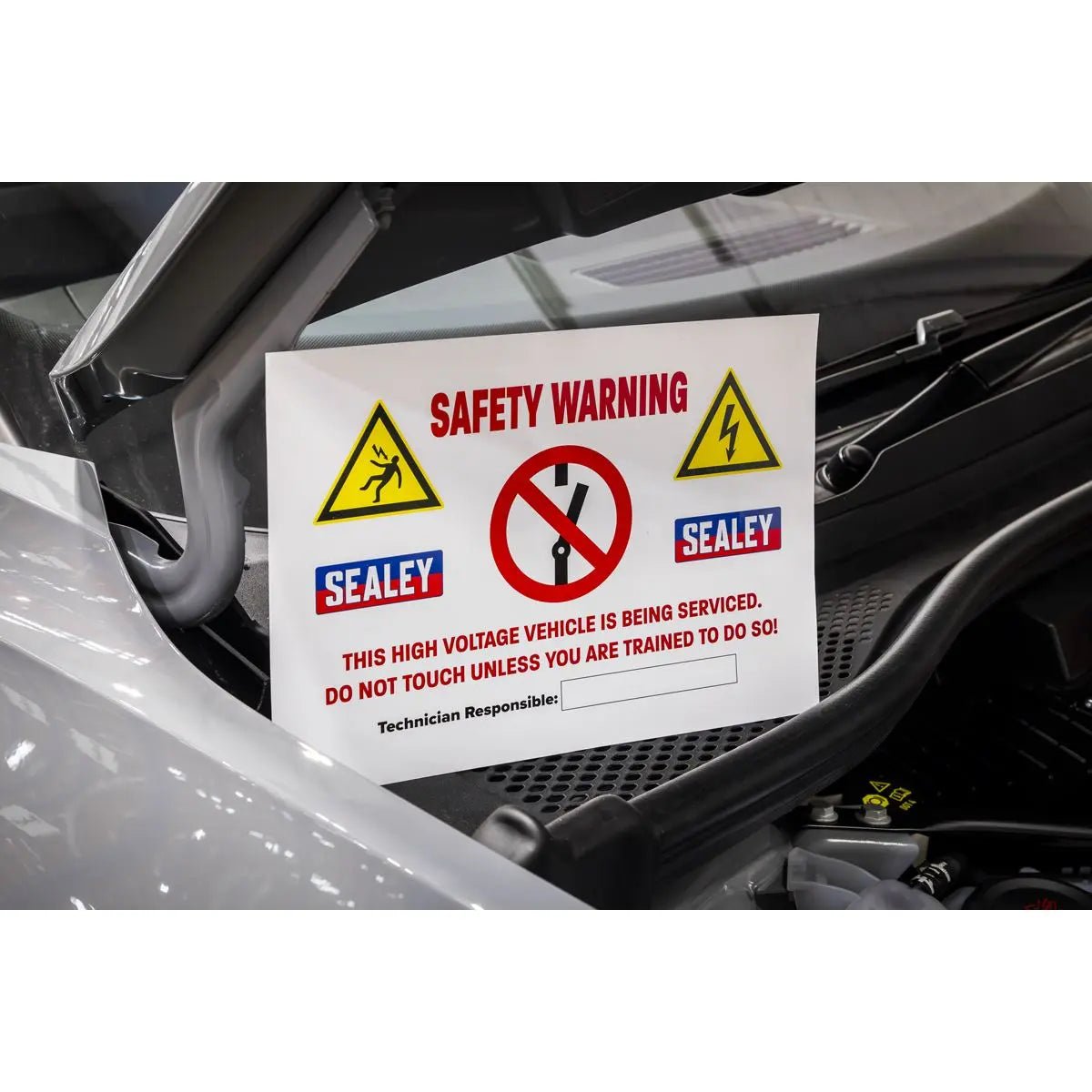 Sealey Hybrid/Electric Vehicle Warning Sign 