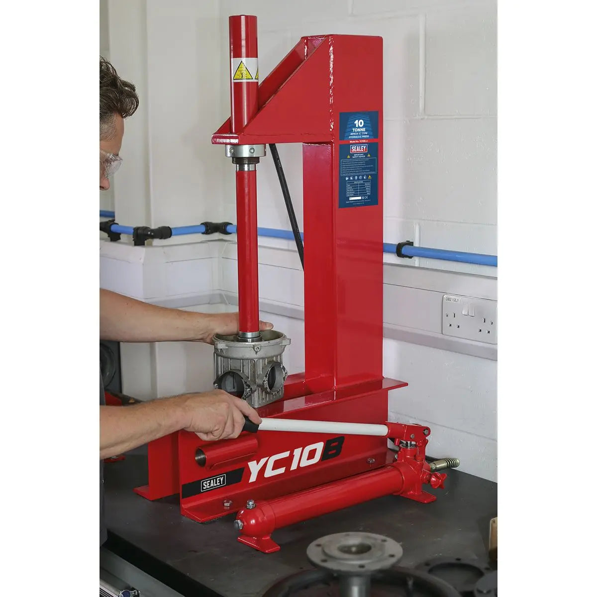 Sealey Hydraulic Bench 'C' Type Press 10 Tonne 