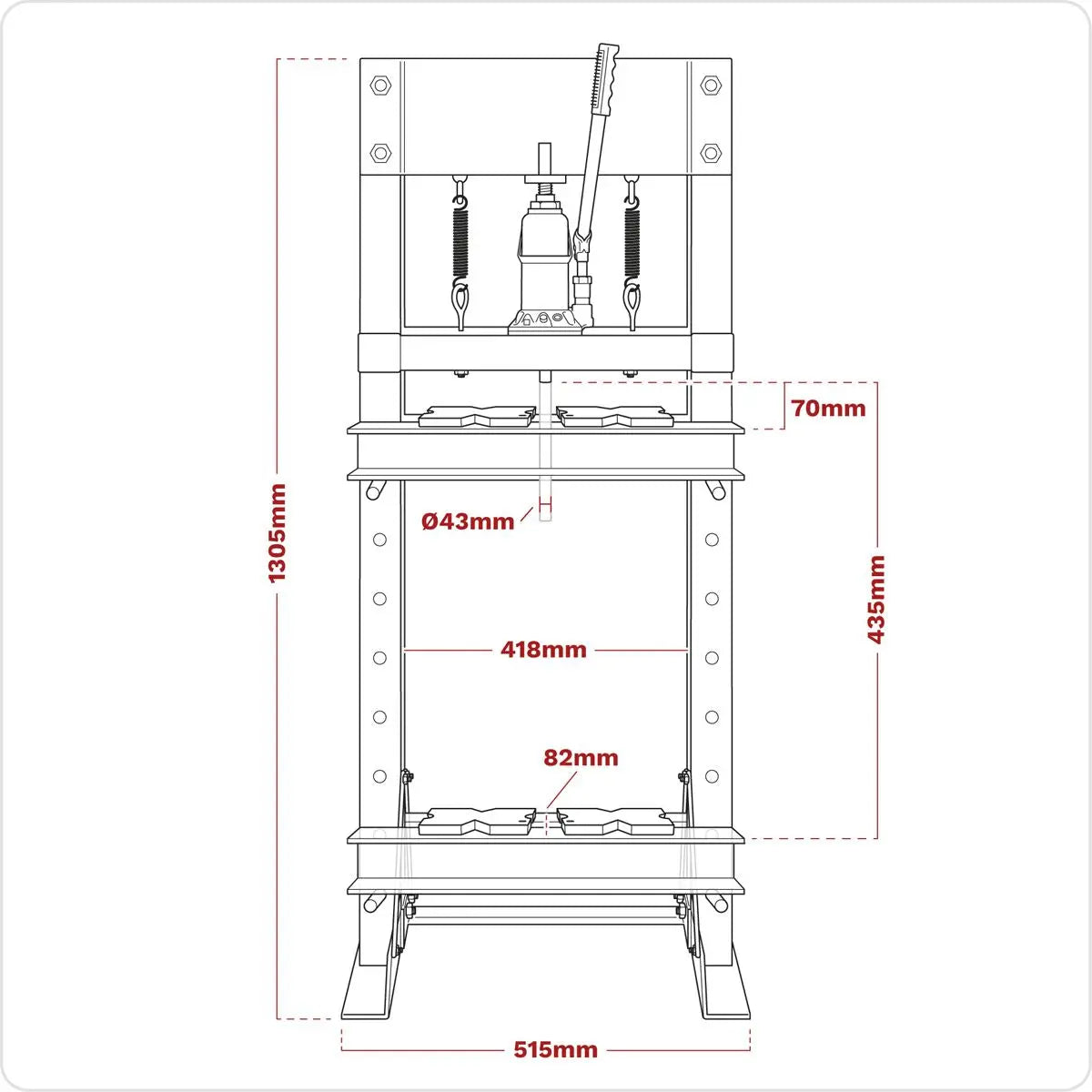 Sealey Hydraulic Floor Type Press 10 Tonne 