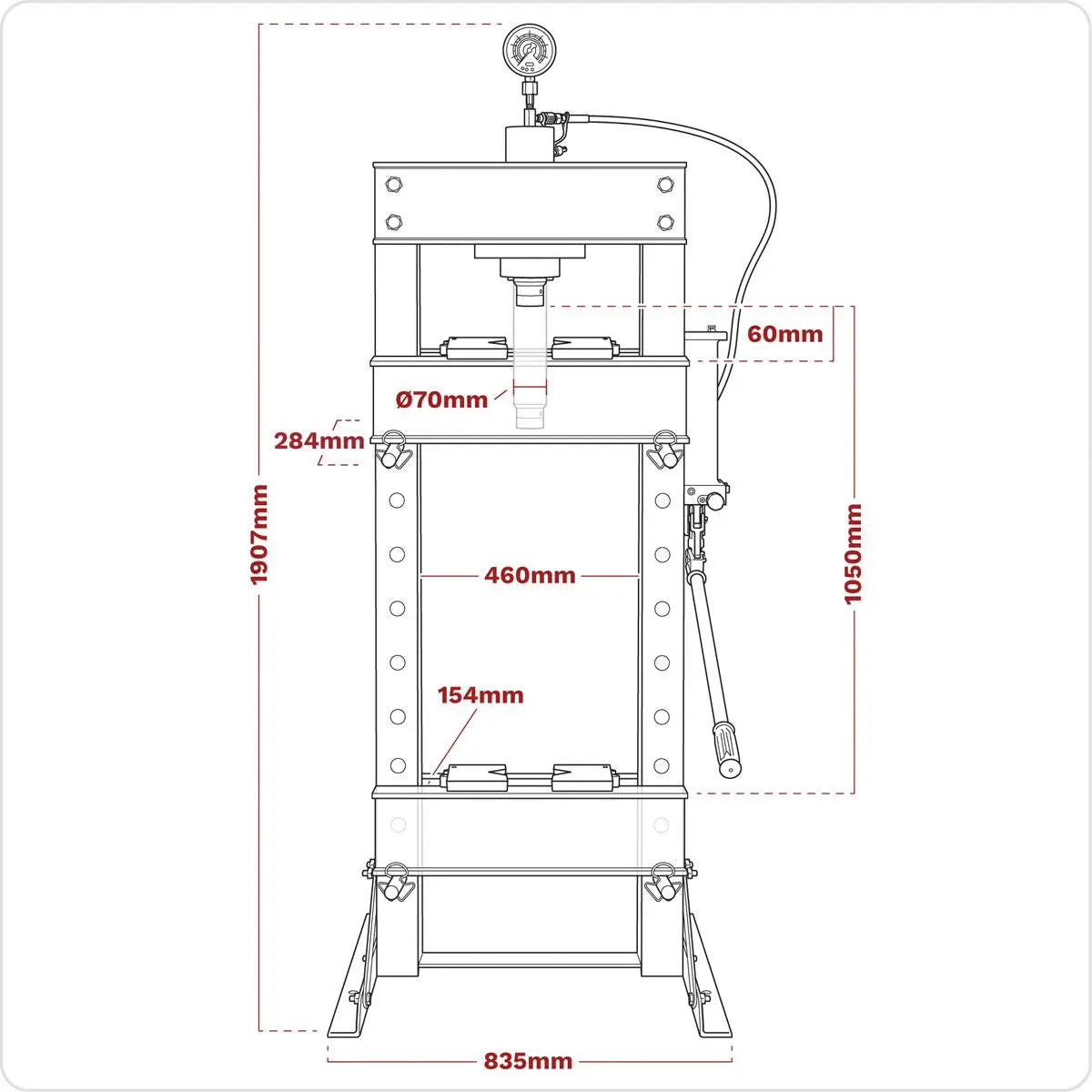 Sealey Hydraulic Floor Type Press 30 Tonne 