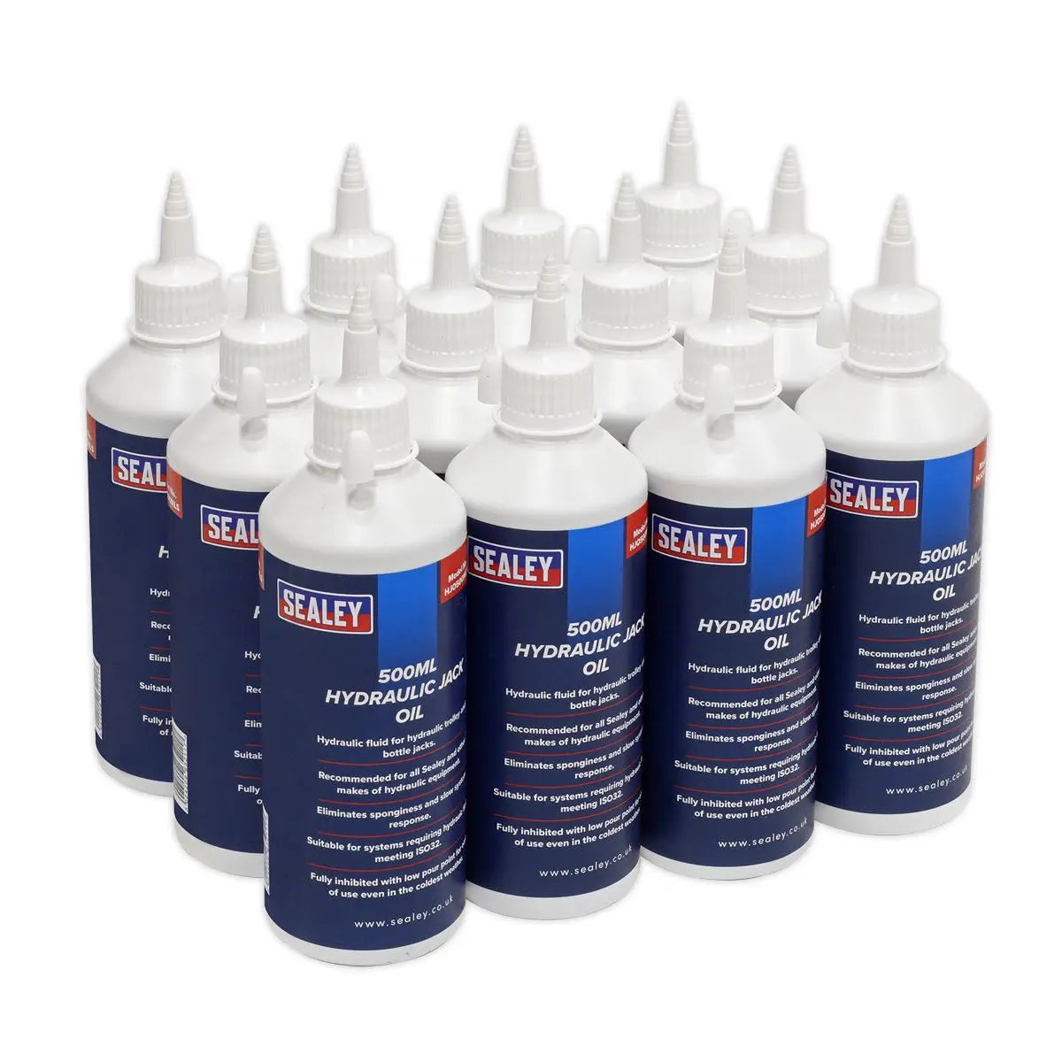 Sealey Hydraulic Jack Oil 500ml Pack of 12 