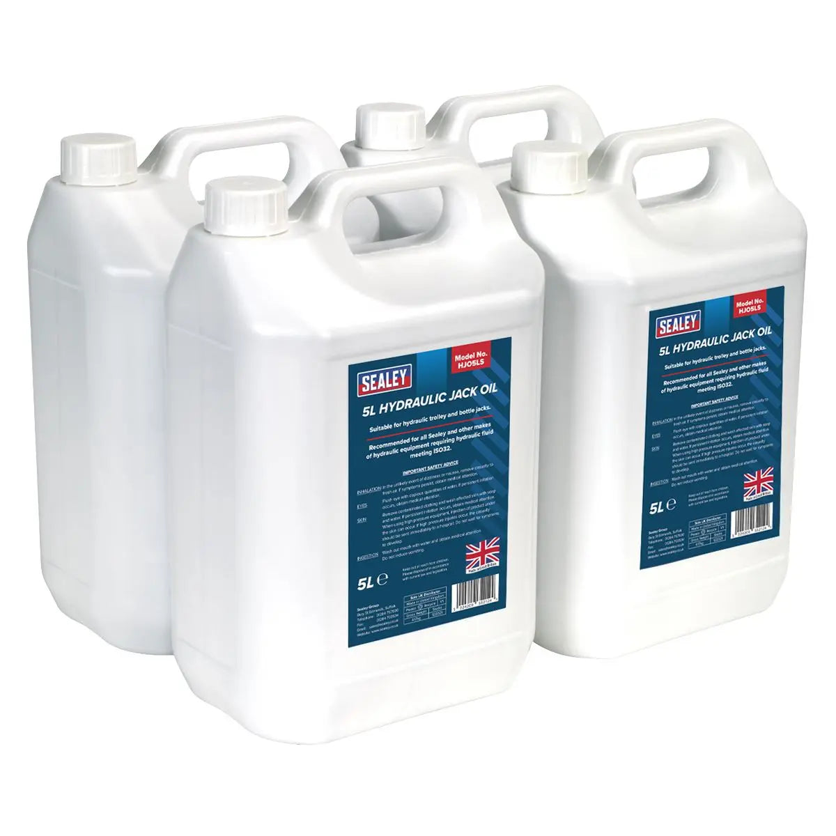 Sealey Hydraulic Jack Oil 5L - Pack of 4 