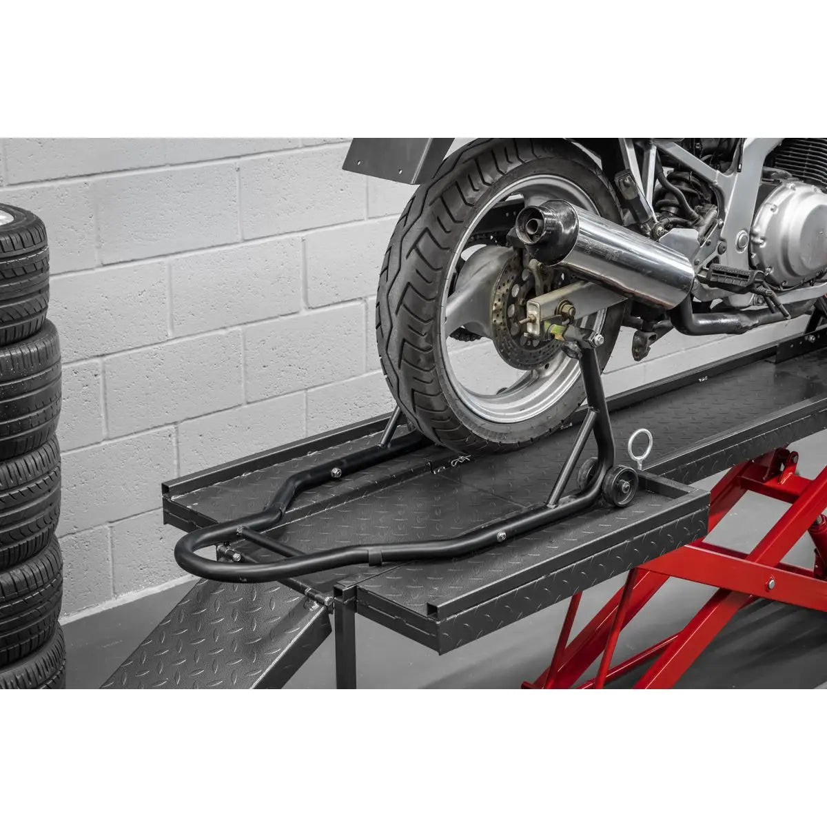 Sealey Hydraulic Motorcycle Lift 450kg Capacity  White Rose Tools
