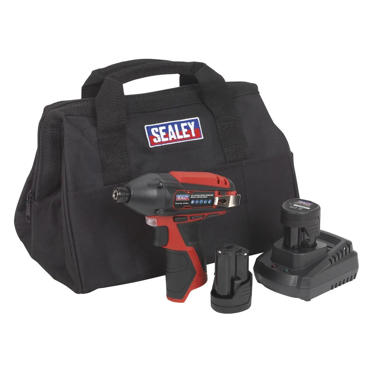 Sealey Impact Driver Kit 1/4" Hex Drive 12V SV12 Series - 2 Batteries 
