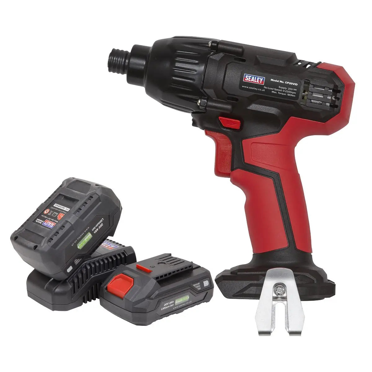Sealey Impact Driver Kit 1/4"Hex Drive 20V SV20 Series - 2 Batteries 