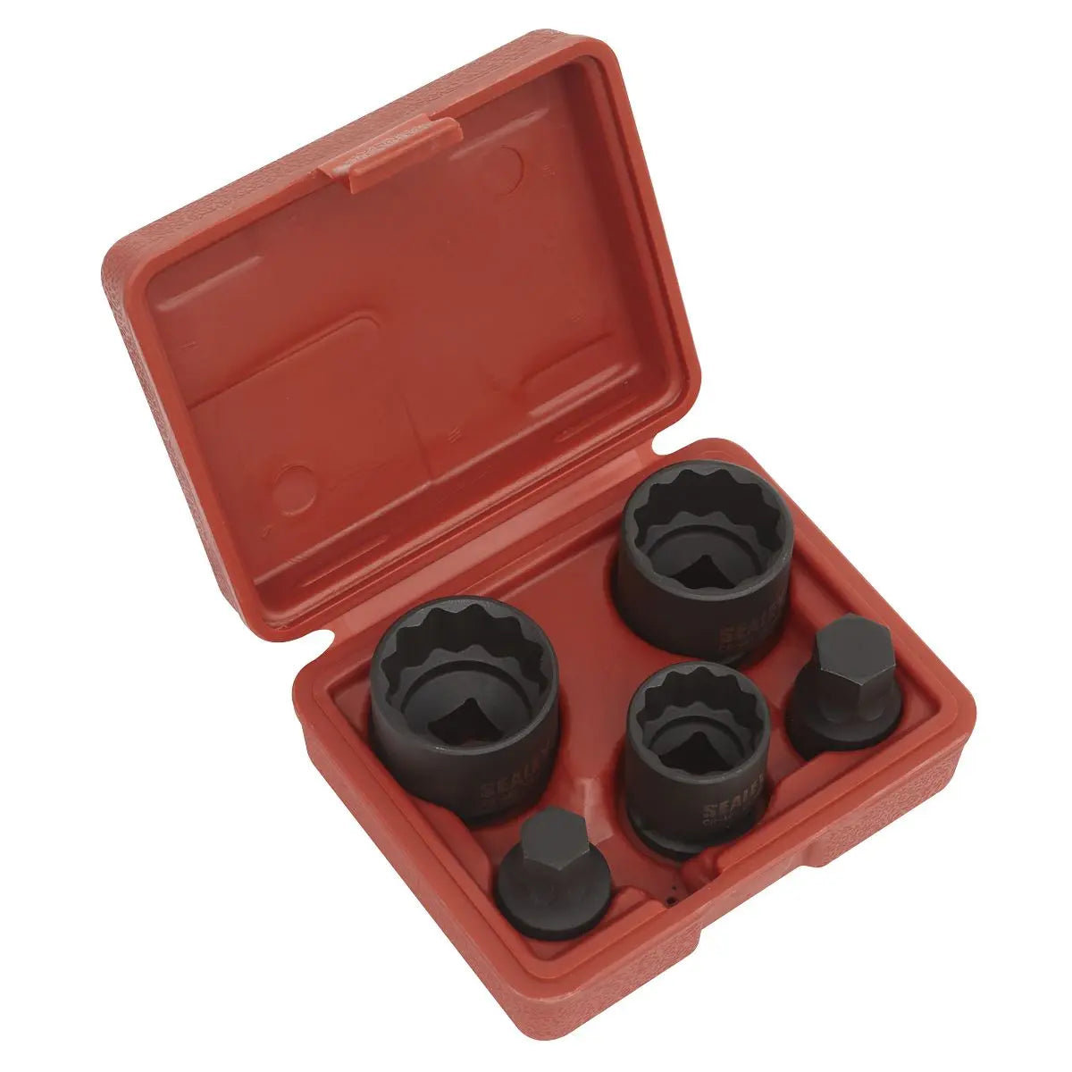 Sealey Impact Hub Socket & Socket Bit Set 5pc 12-Point 1/2"Sq Drive 