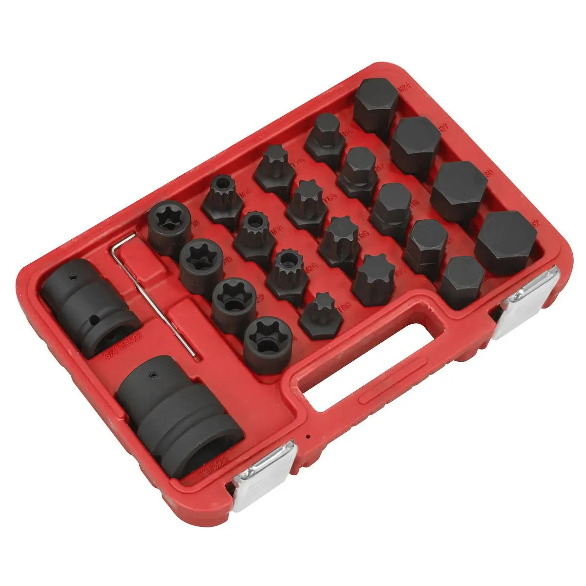 Sealey Impact Socket & Bit Set, 3/4"Sq & 1"Sq Drive 23pc  White Rose Tools