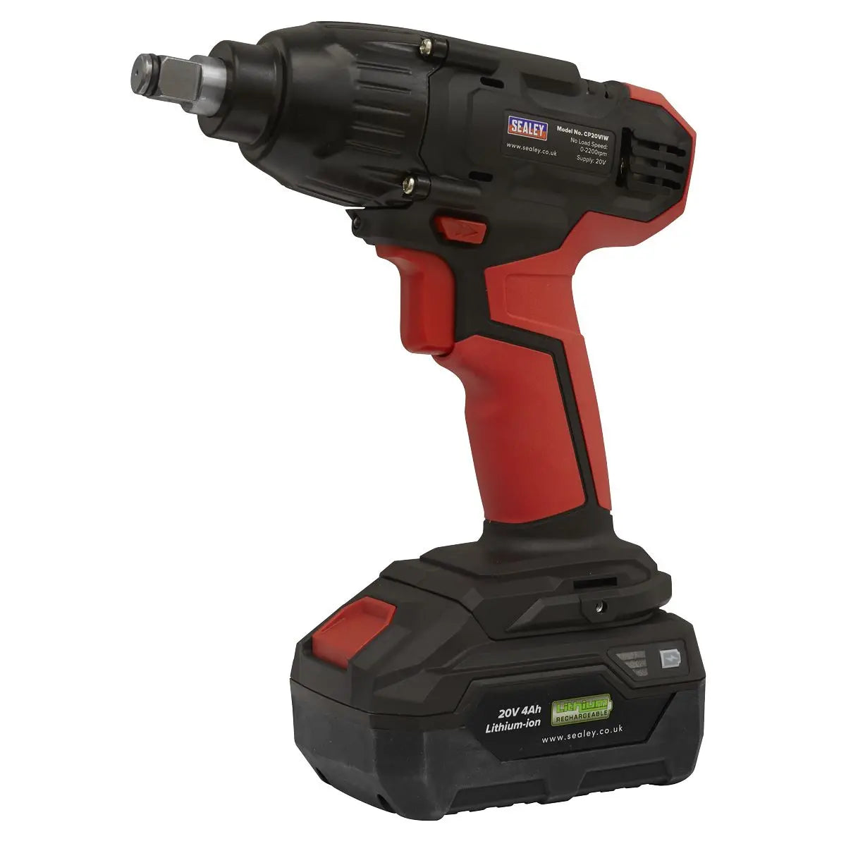 Sealey Impact Wrench 20V SV20 Series 1/2"Sq Drive - Body Only 
