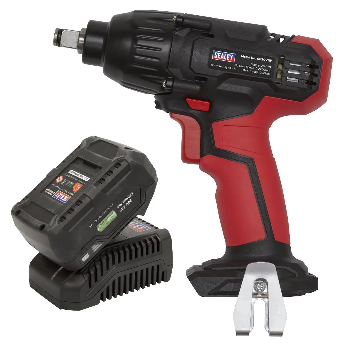 Sealey Impact Wrench Kit 1/2"Sq Drive 230Nm 20V 4Ah SV20 Series 