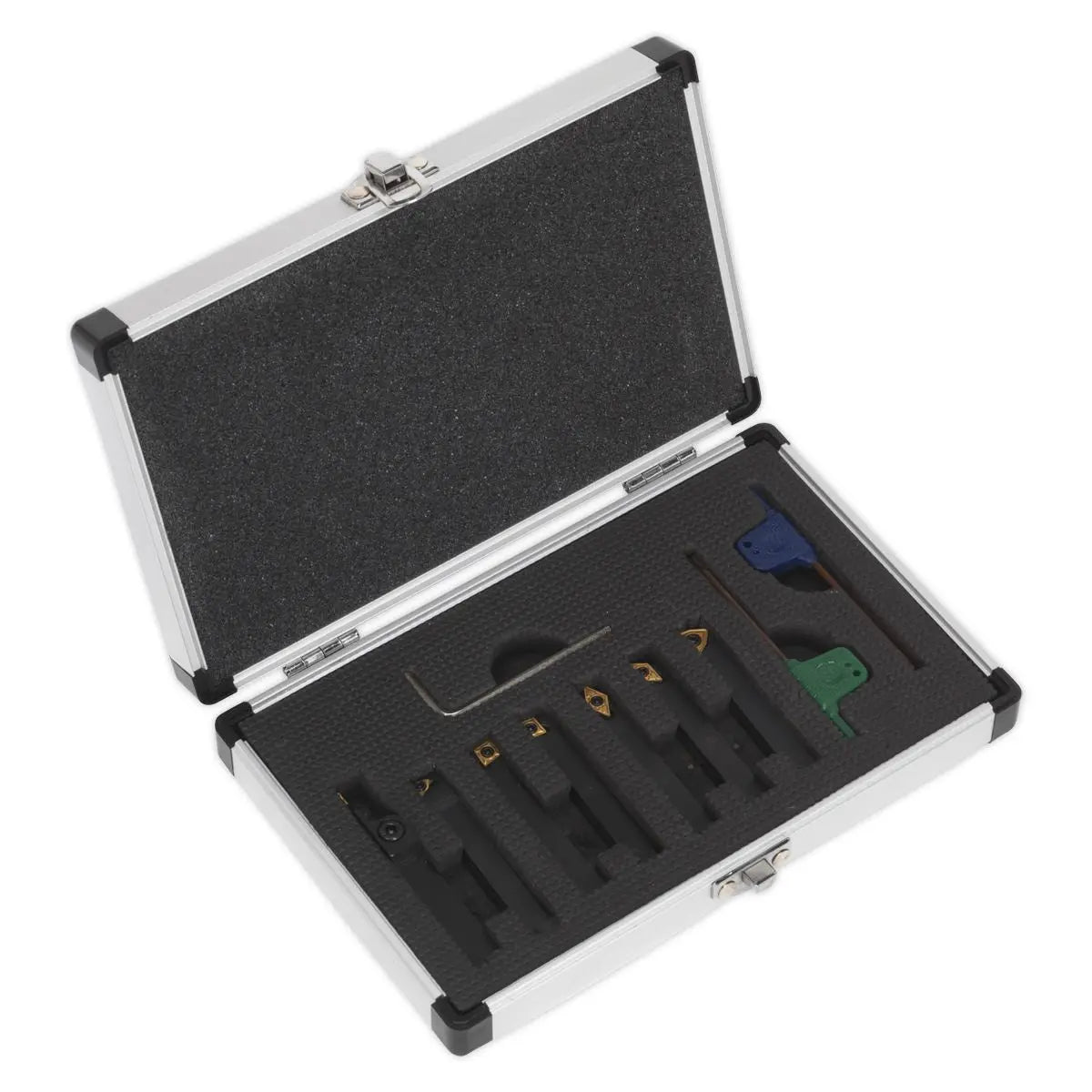 Sealey Indexable 10mm Lathe Turning Tool Set 7pc 