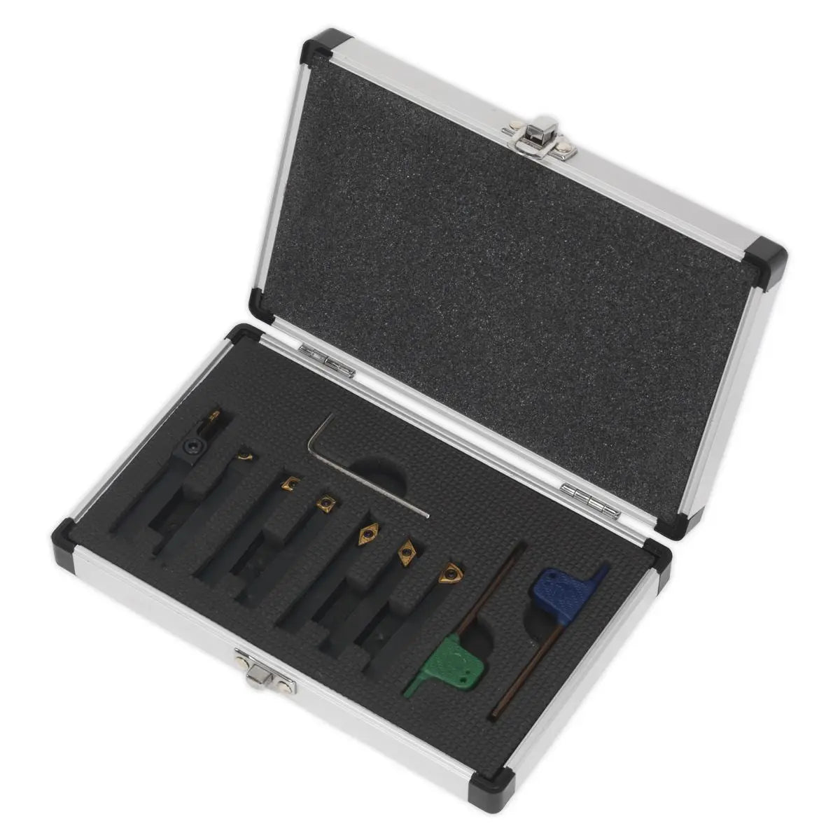 Sealey Indexable 10mm Lathe Turning Tool Set 7pc 