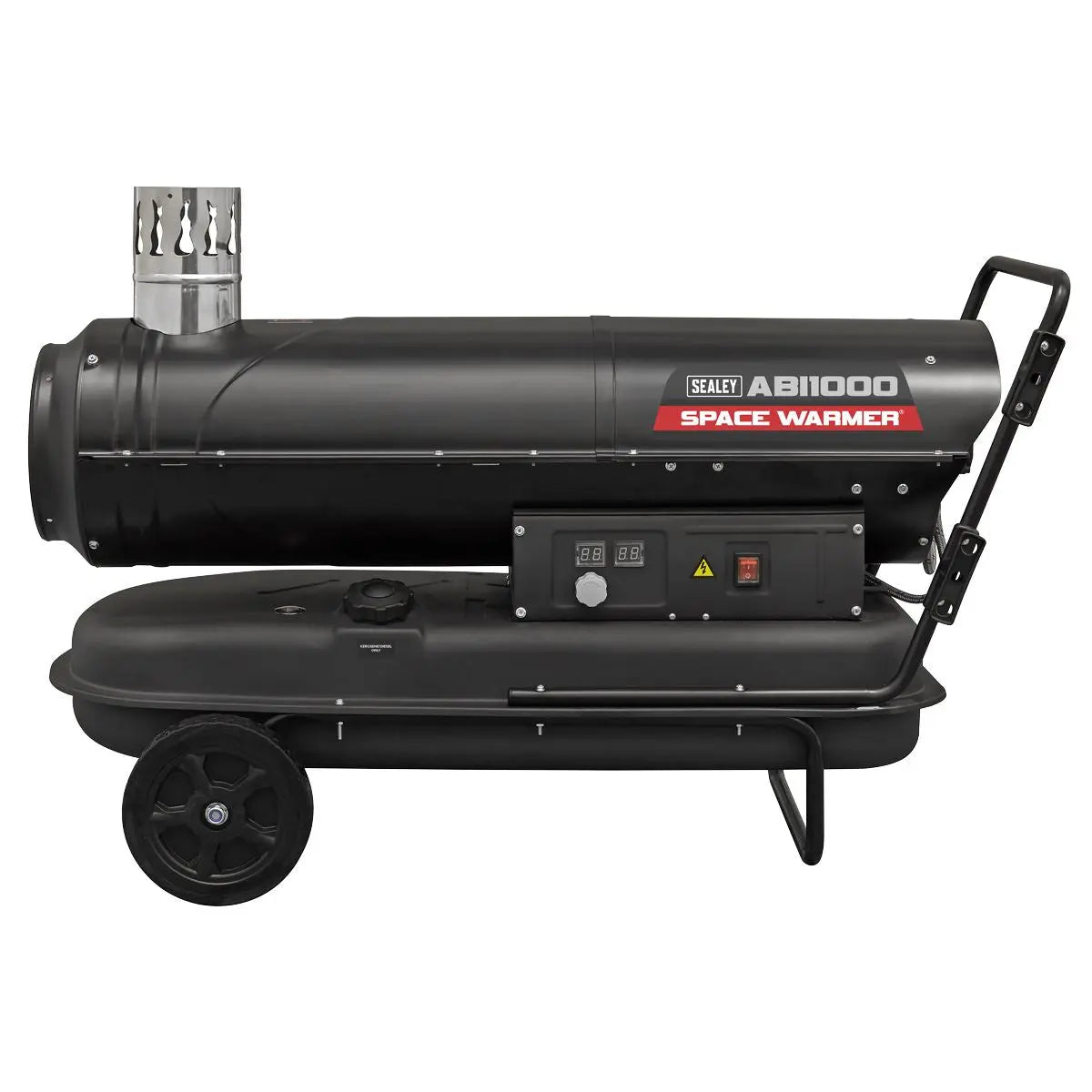 Sealey Indirect Space Warmer® Kerosene/Diesel Heater 102,000Btu/hr with Wheels  White Rose Tools
