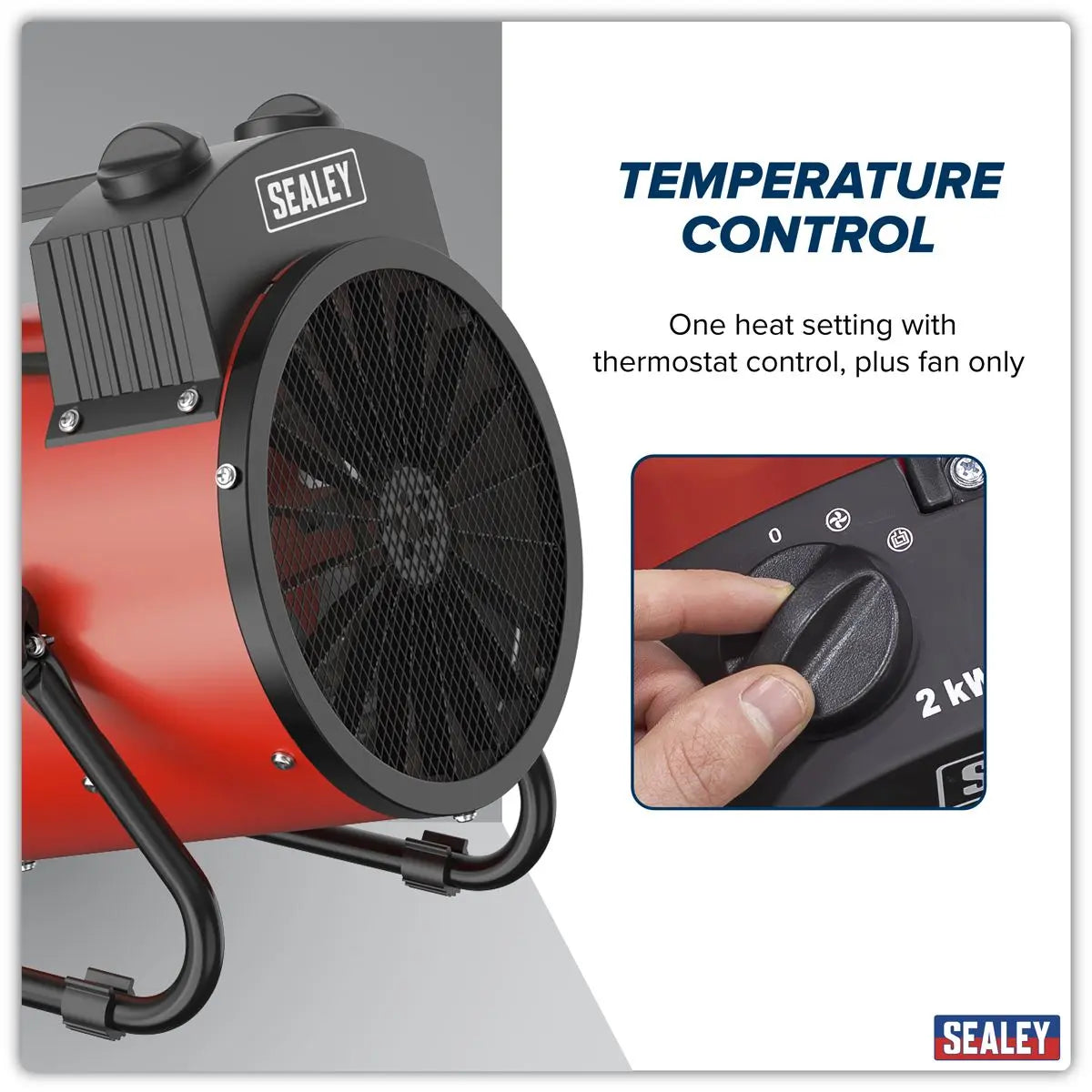 Sealey Industrial Fan Heater 2000W/230V  White Rose Tools
