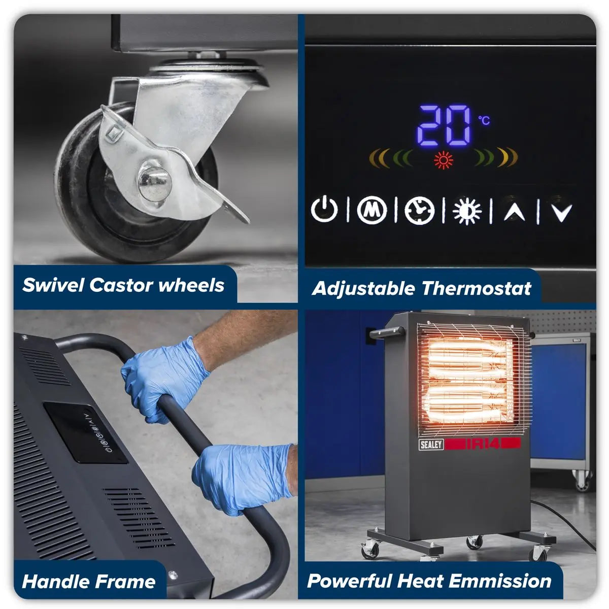 Sealey Infrared Cabinet Heater 1.4/2.8kW 230V 