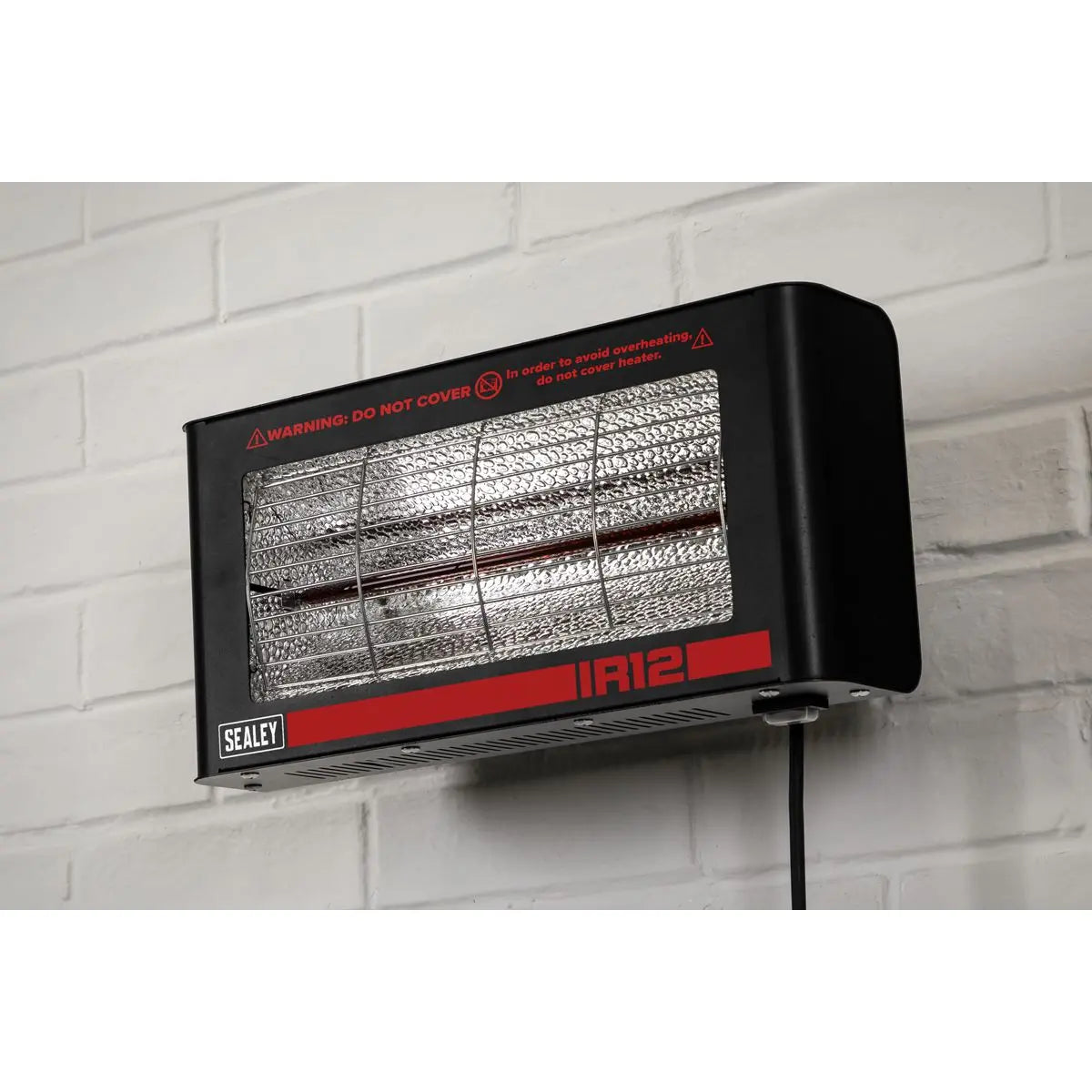 Sealey Infrared Quartz Heater - Wall Mounting 1.2W/230V  White Rose Tools