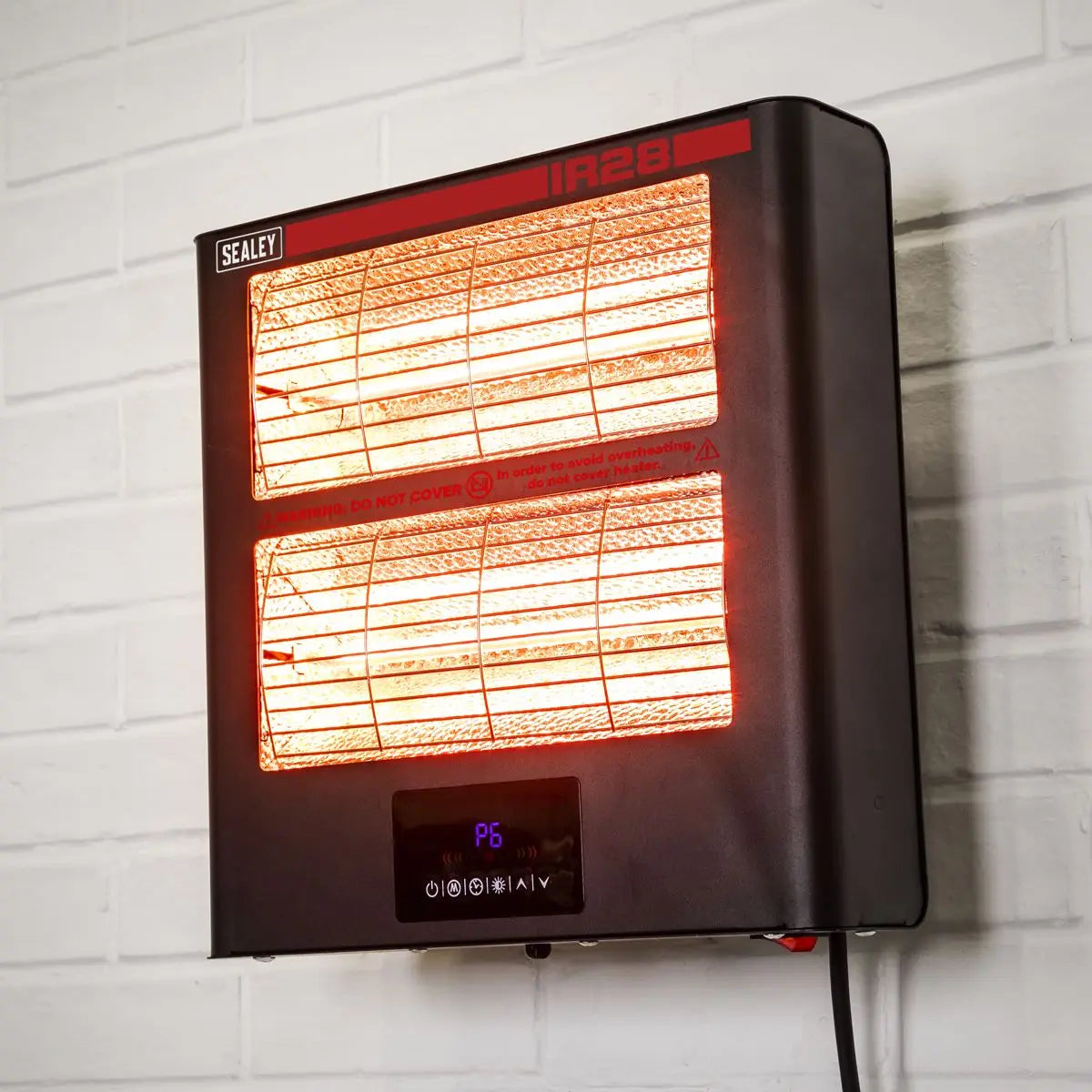 Sealey Infrared Quartz Heater - Wall Mounting 2.8kW/230V  White Rose Tools
