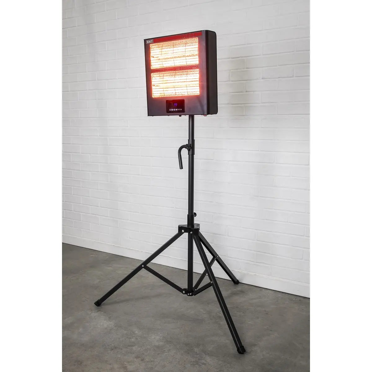 Sealey Infrared Quartz Heater with Tripod Stand 230V 1.4/2.8kW  White Rose Tools
