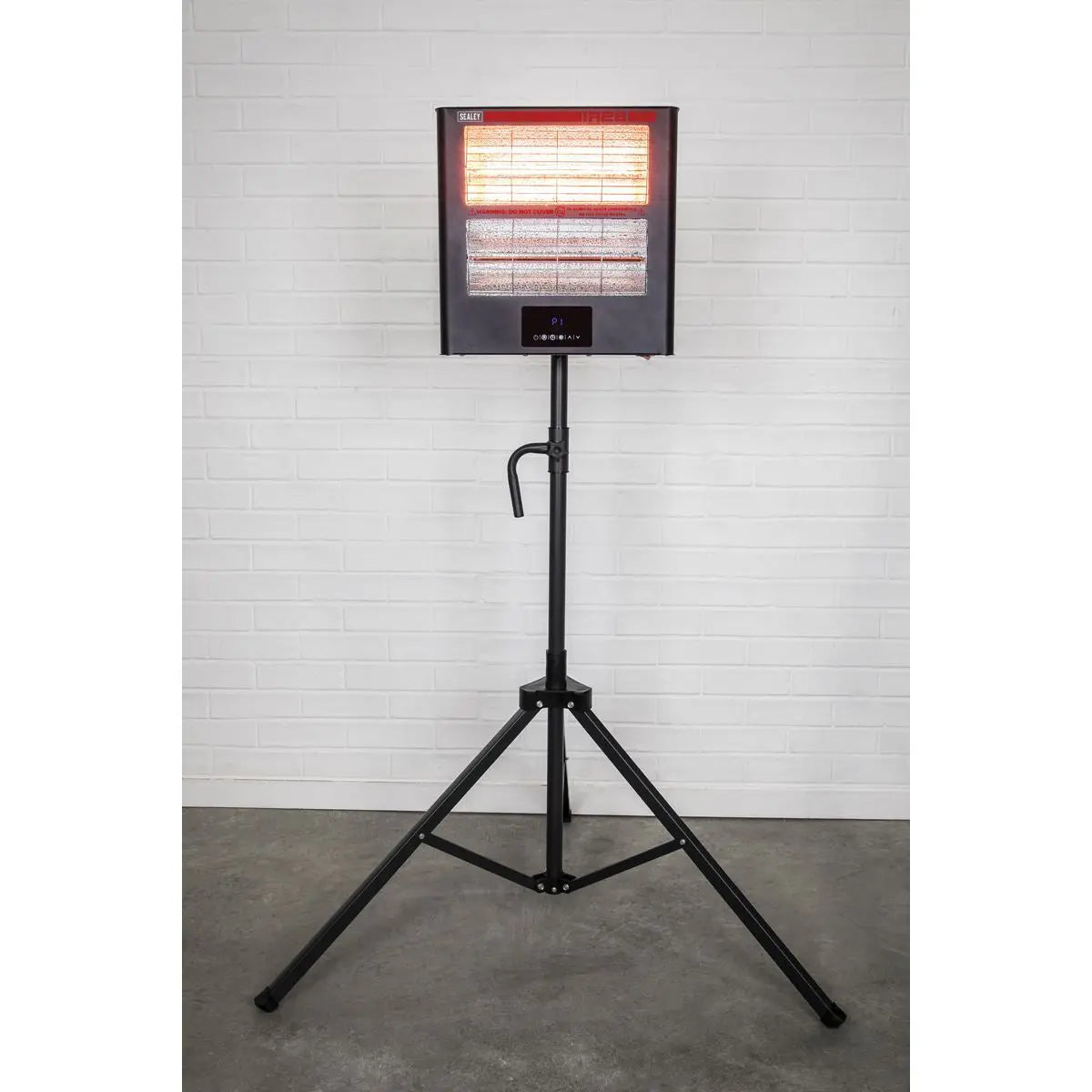 Sealey Infrared Quartz Heater with Tripod Stand 230V 1.4/2.8kW  White Rose Tools