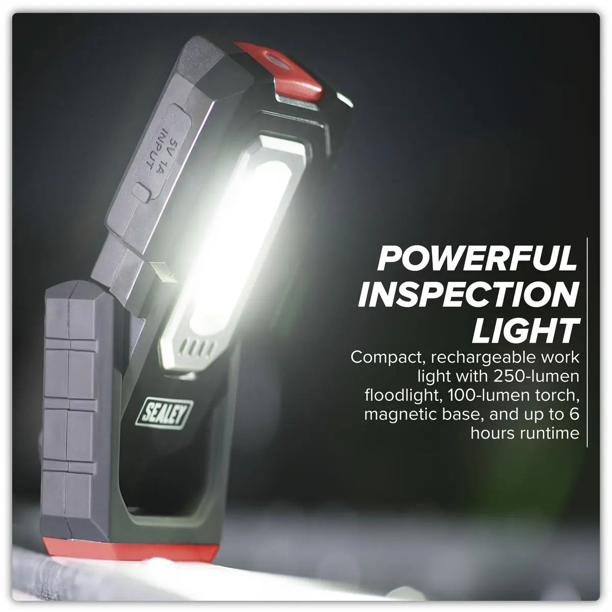 Sealey Inspection Light 3W COB & 1W SMD LED - Wireless Rechargeable  White Rose Tools