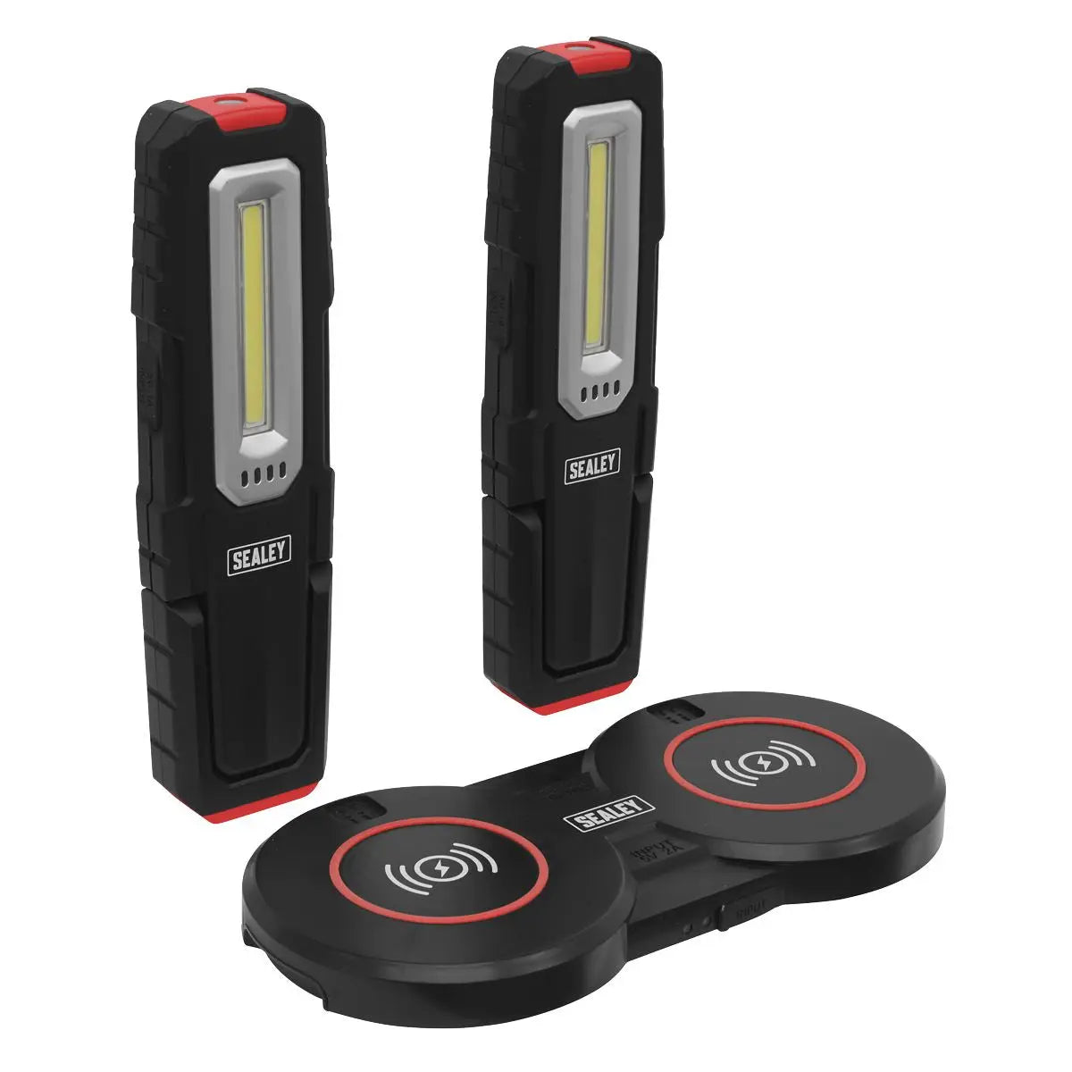 Sealey Inspection Light 5W COB & 1W SMD LED (x2) & Double Wireless Charging Base 
