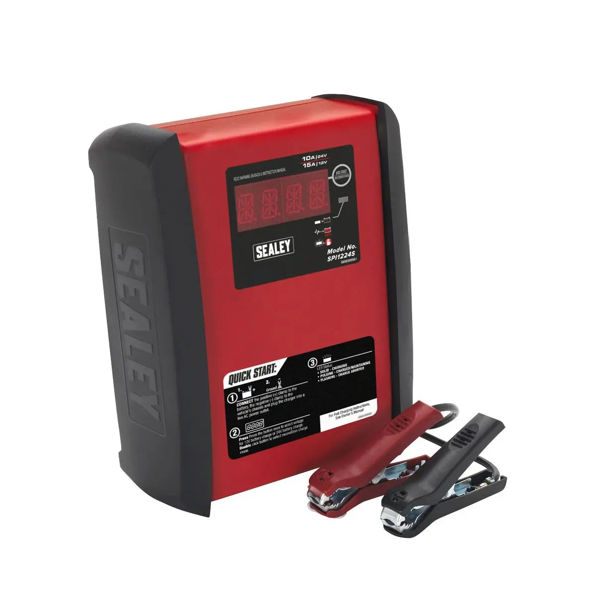 Sealey Intelligent Speed Charge Battery Charger 15Amp 12V/10Amp 24V 