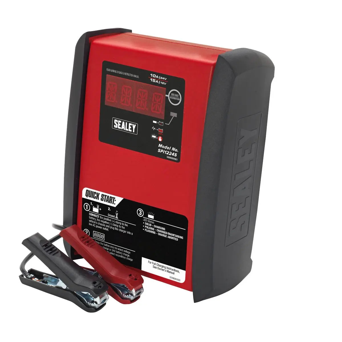 Sealey Intelligent Speed Charge Battery Charger 15Amp 12V/10Amp 24V 