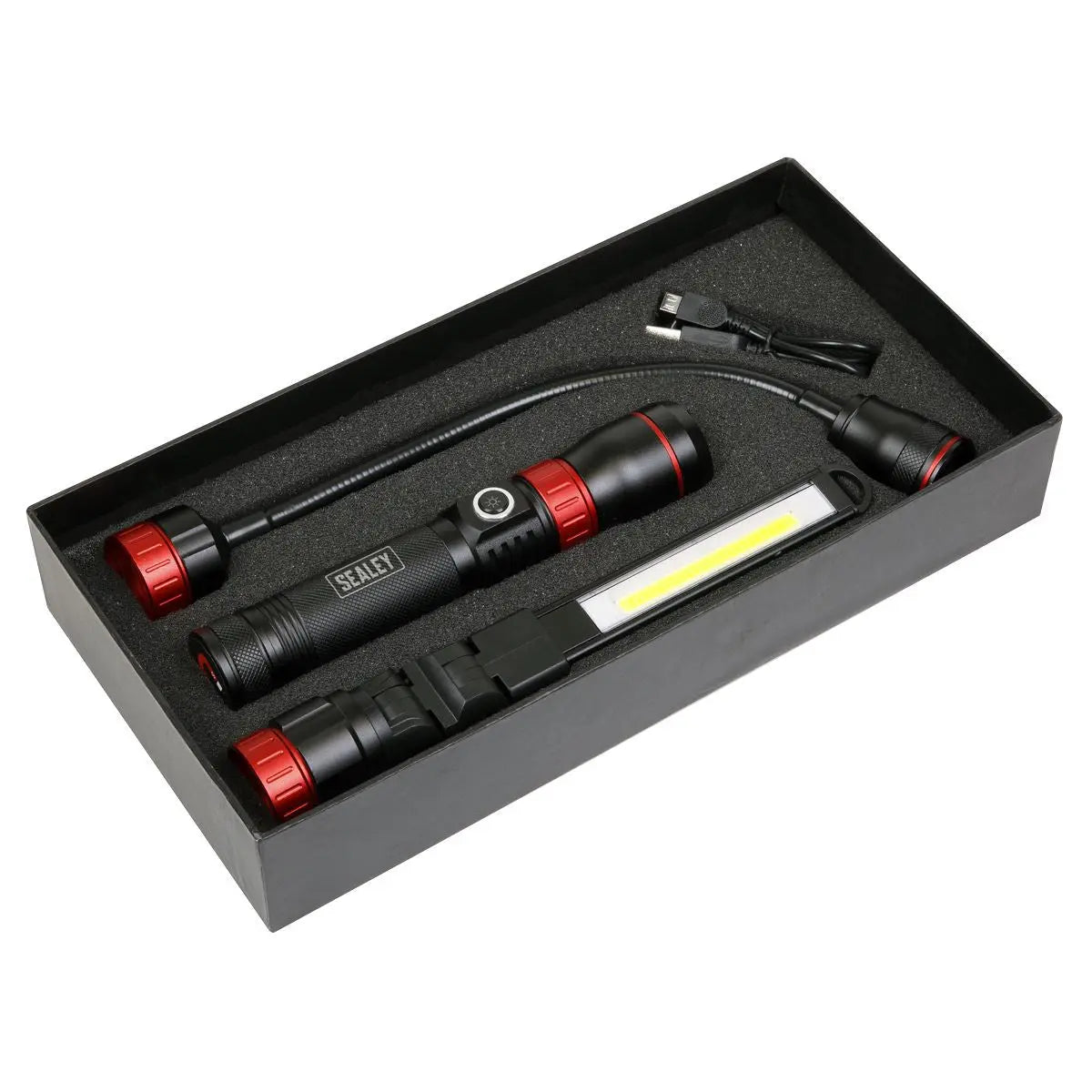 Sealey Interchangeable 3-In-1 COB LED Inspection Light Rechargeable 