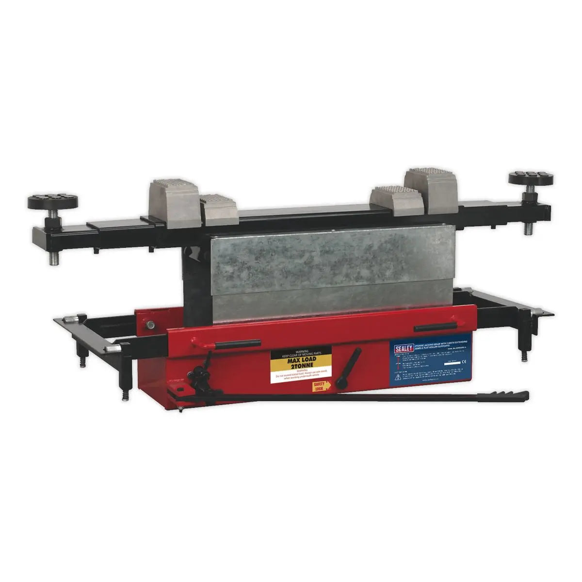 Sealey Jacking Beam 2 Tonne with Arm Extenders & Flat Roller Supports 