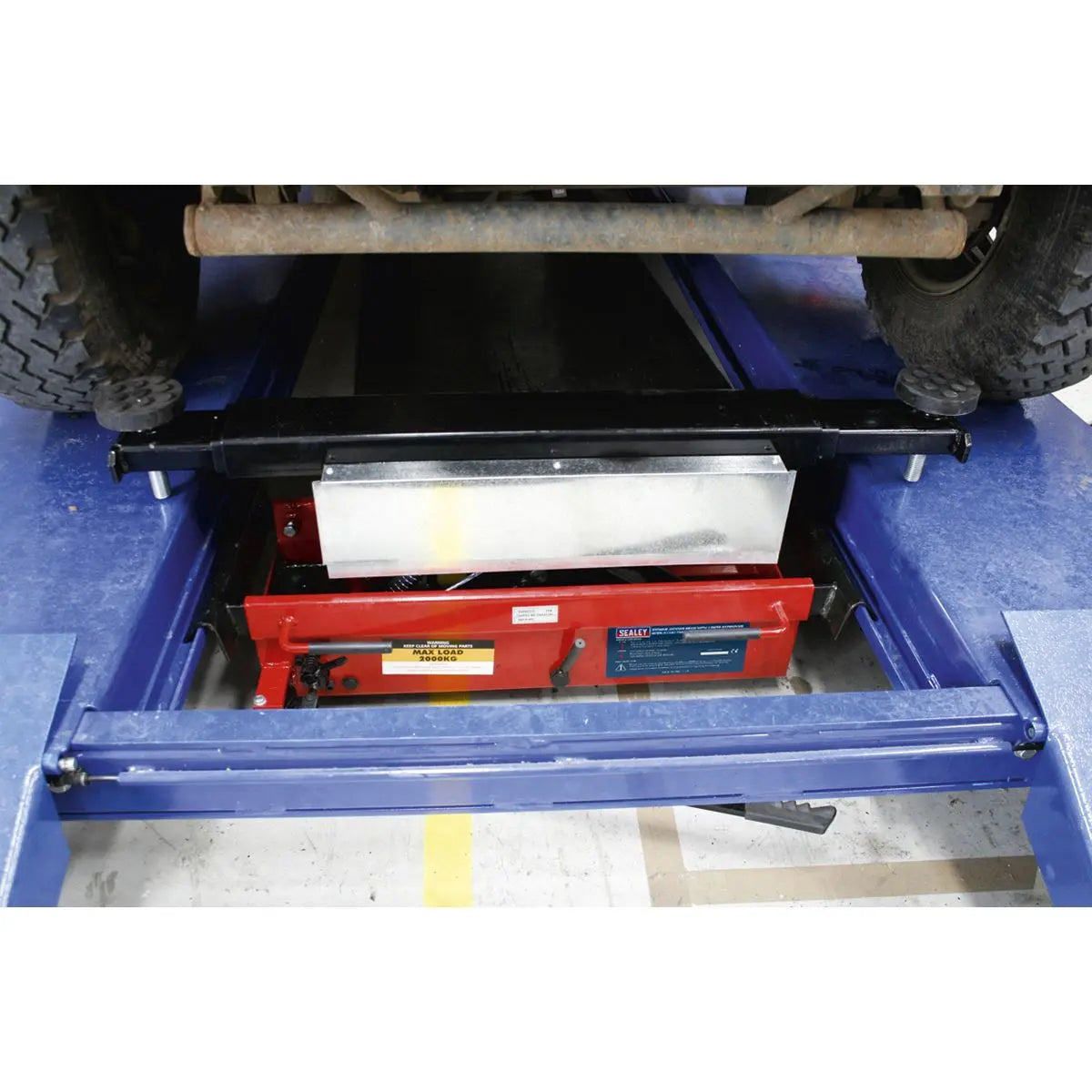 Sealey Jacking Beam 2 Tonne with Arm Extenders & Flat Roller Supports 