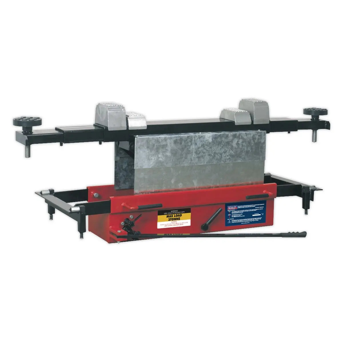 Sealey Jacking Beam 3 Tonne with Arm Extenders & Flat Roller Supports 