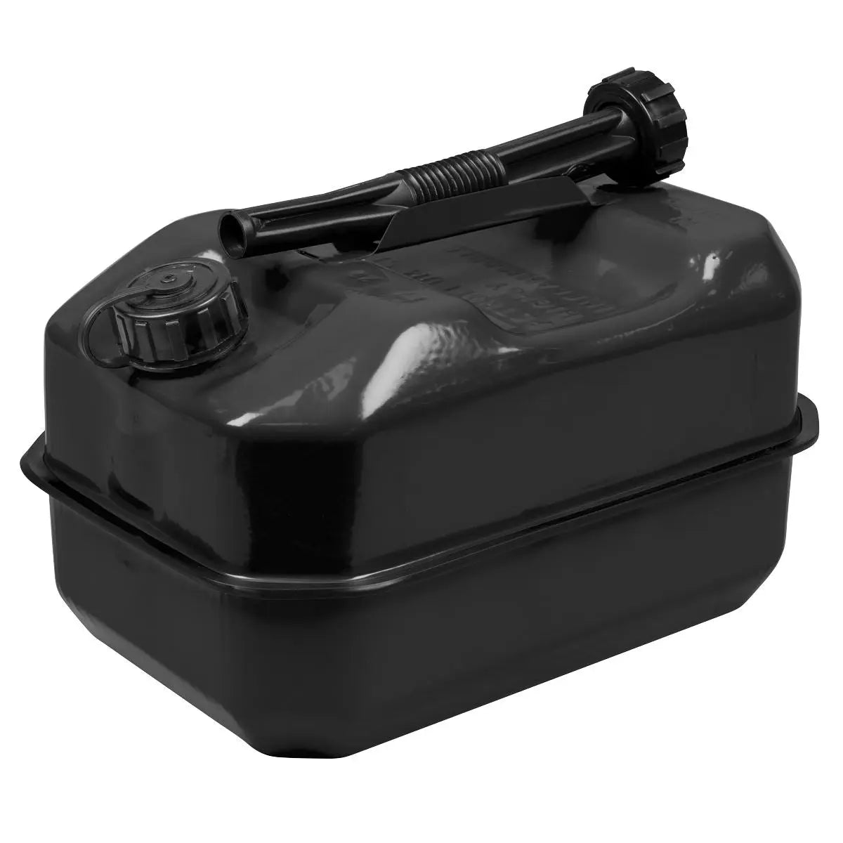Sealey Jerry Can 10L - Black  White Rose Tools