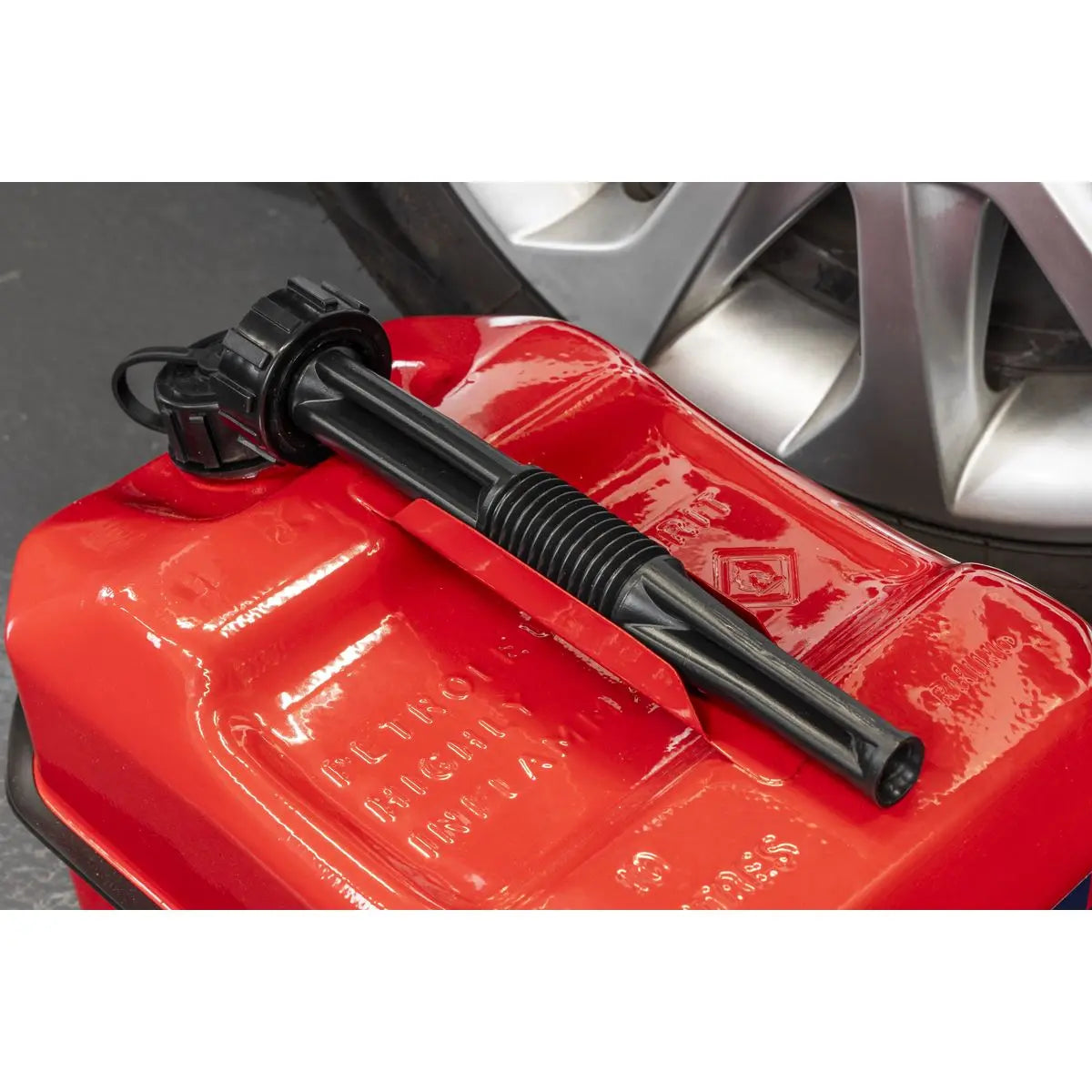 Sealey Jerry Can 10L - Red  White Rose Tools