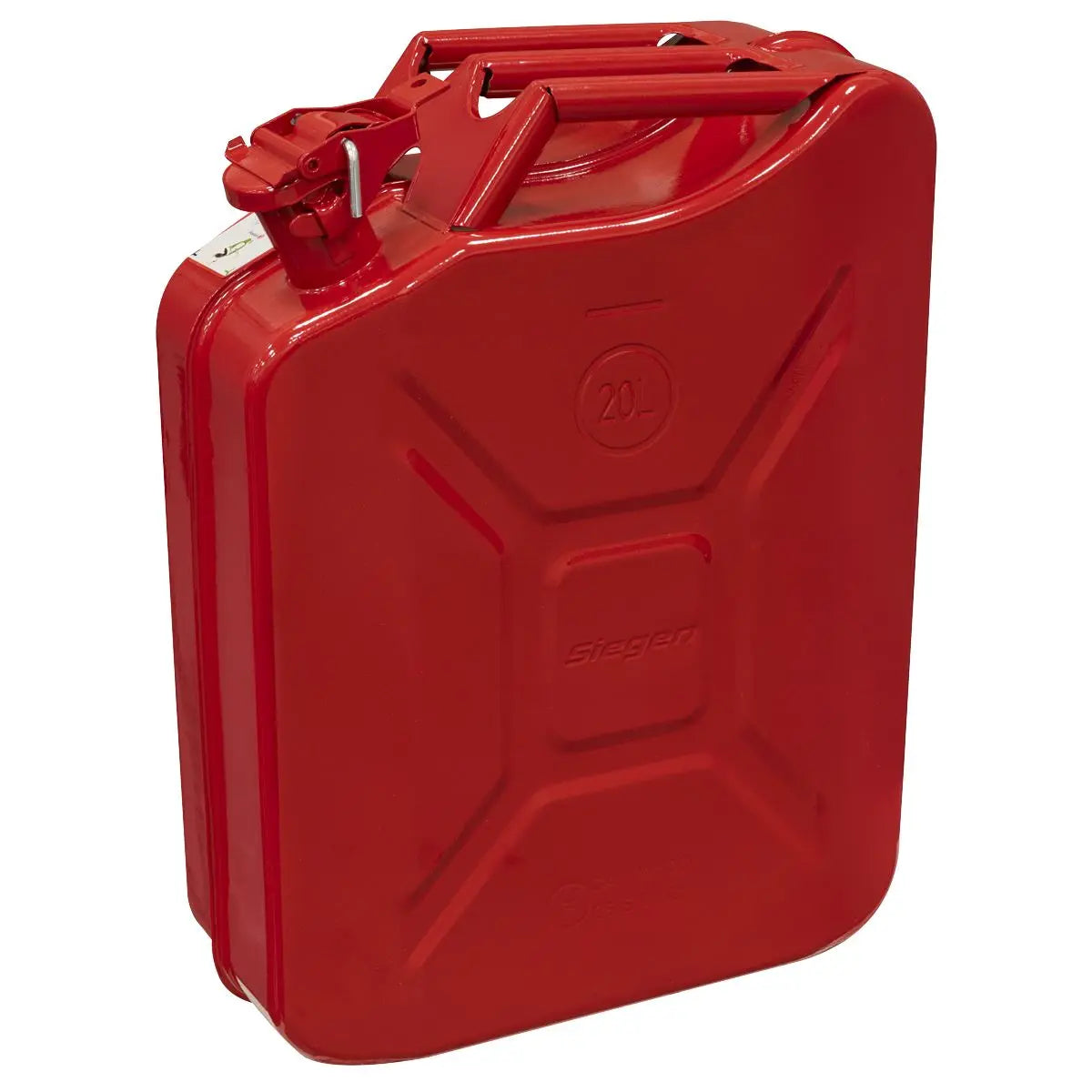 Sealey Jerry Can 20L - Red  White Rose Tools