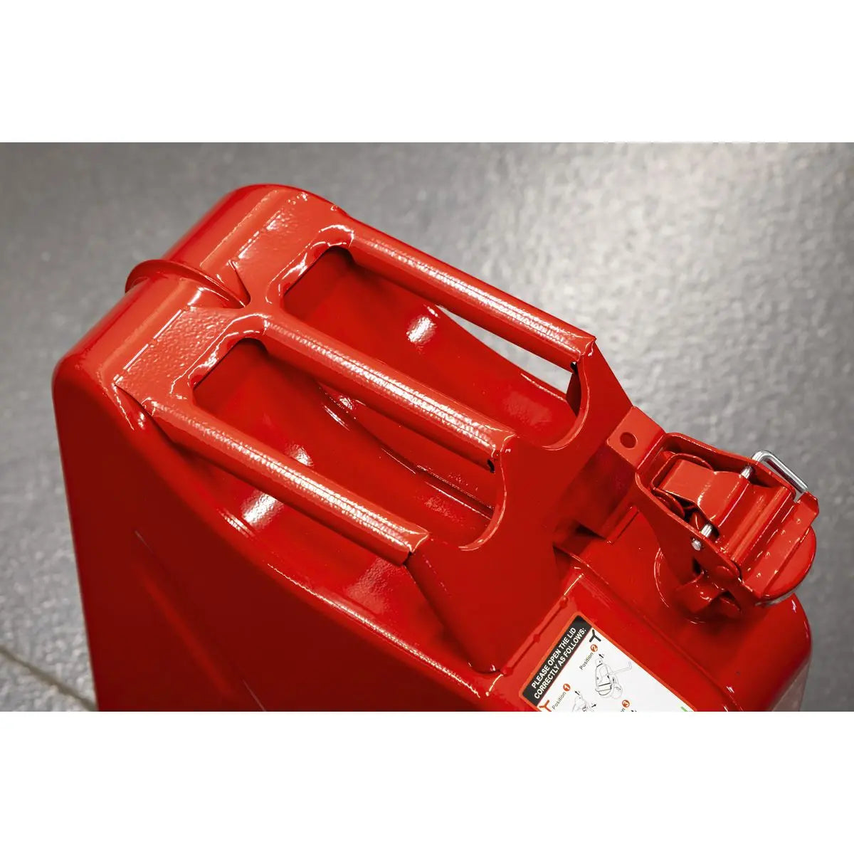 Sealey Jerry Can 20L - Red  White Rose Tools