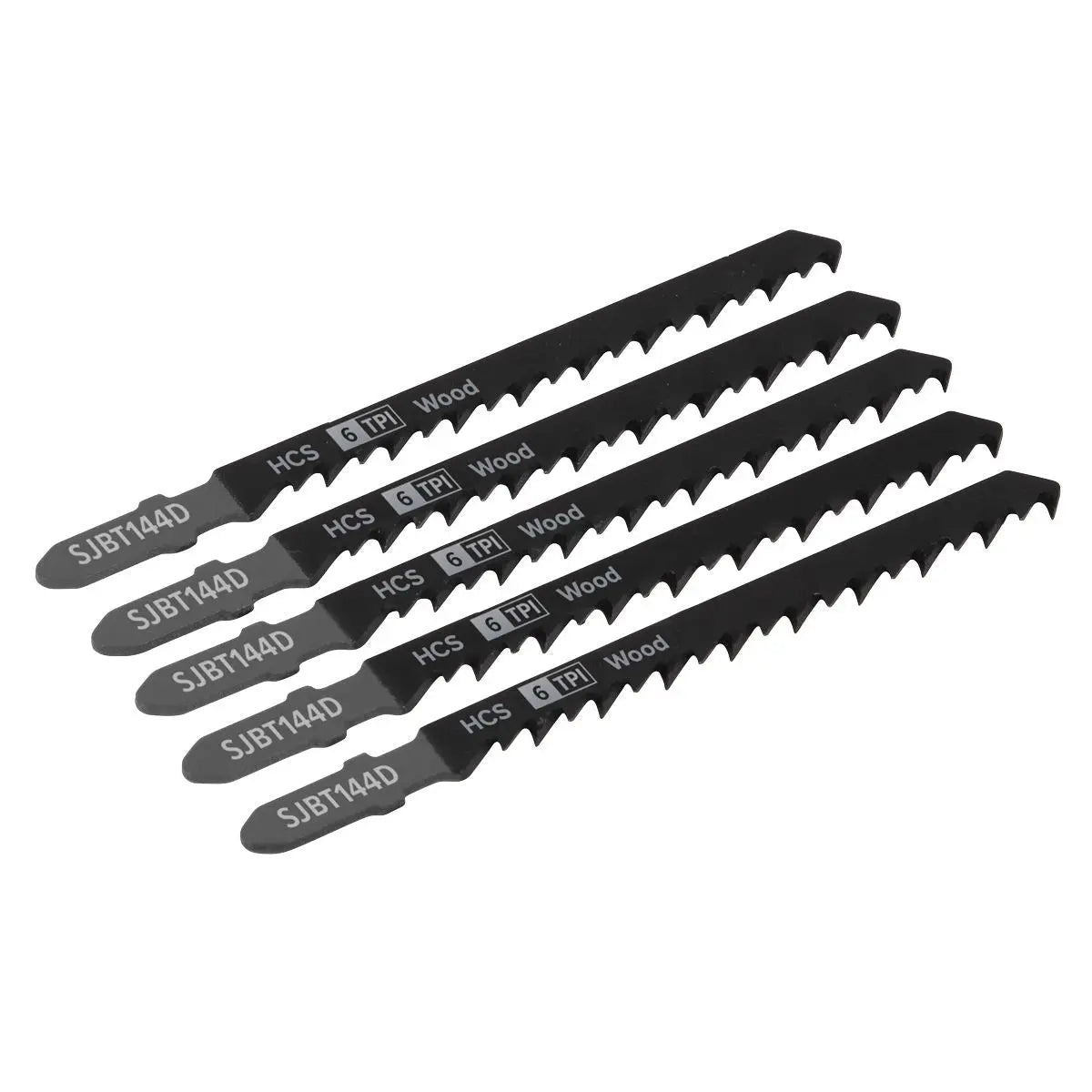 Sealey Jigsaw Blade General Wood 100mm 6tpi - Pack of 5 