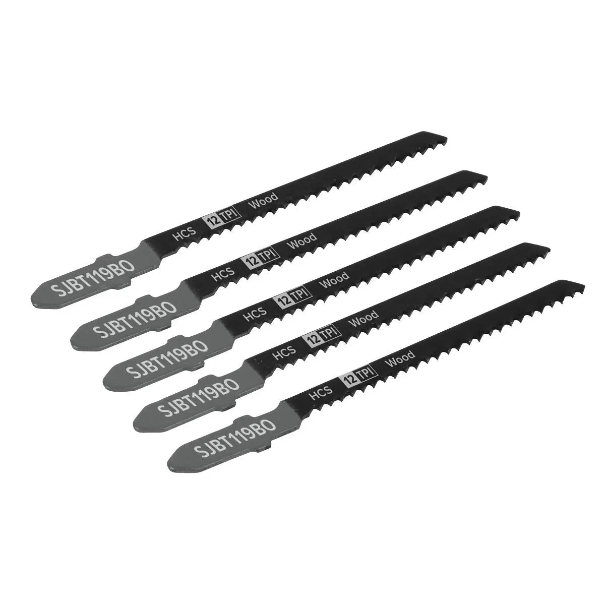 Sealey Jigsaw Blade General Wood 75mm 12tpi - Pack of 5 