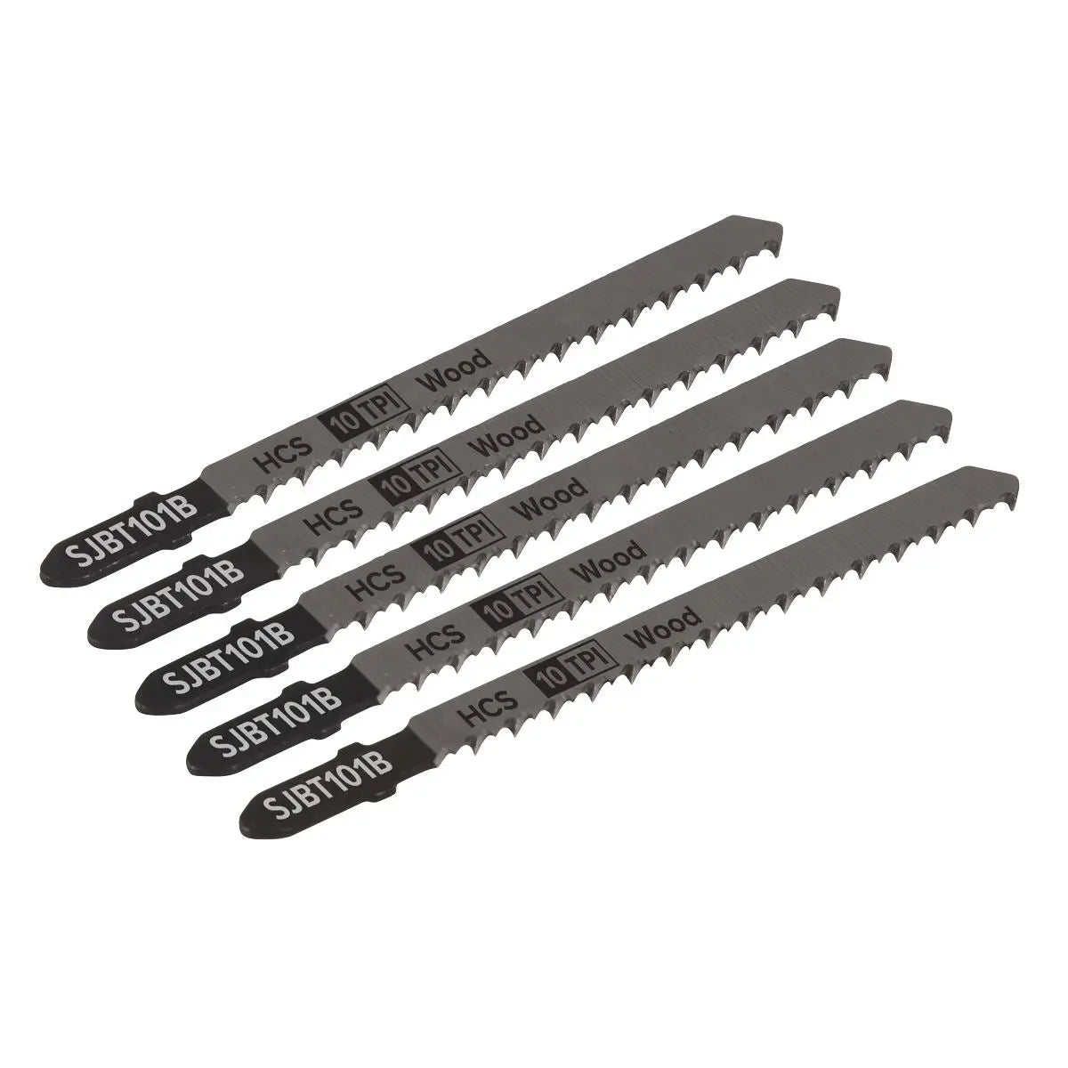 Sealey Jigsaw Blade Hard Wood 100mm 10tpi - Pack of 5 