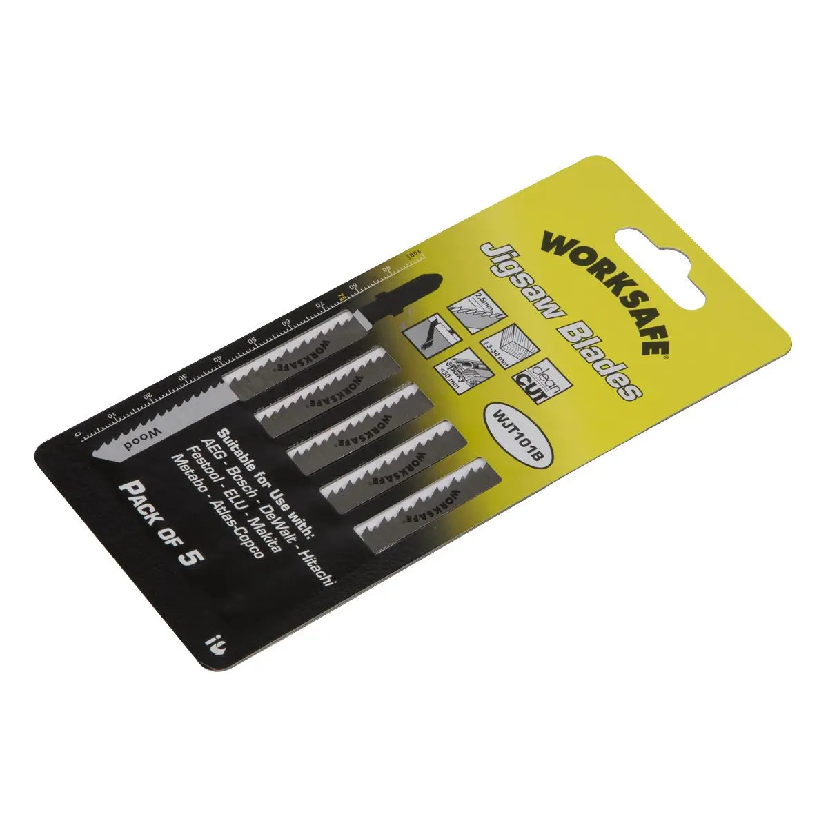 Sealey Jigsaw Blade Wood & Plastics 75mm 10tpi - Pack of 5 