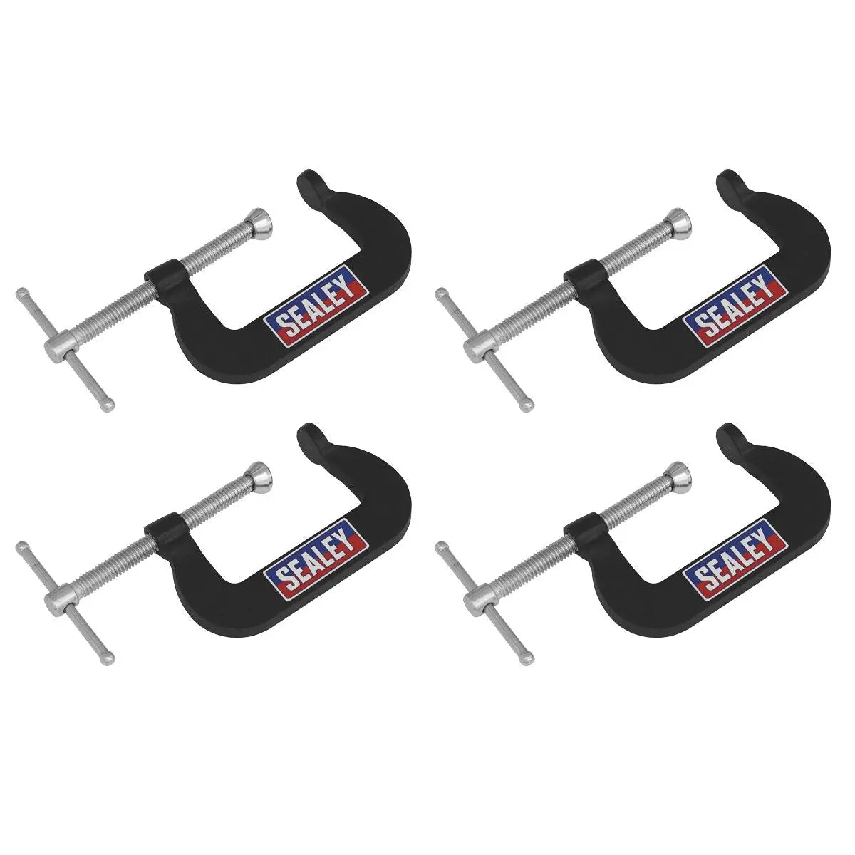 Sealey Junior C-Clamp 4pc Set - 51mm x 32mm  White Rose Tools