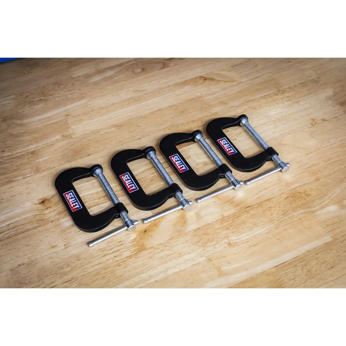 Sealey Junior C-Clamp 4pc Set - 51mm x 32mm  White Rose Tools