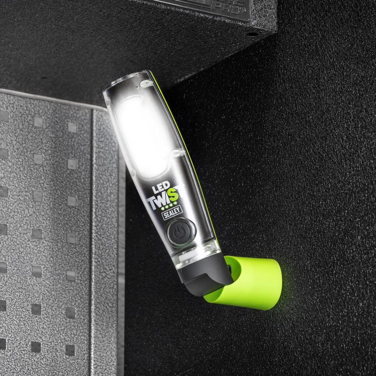 Sealey LED Twist® Rechargeable Inspection Light 8W COB & 1W SMD  White Rose Tools