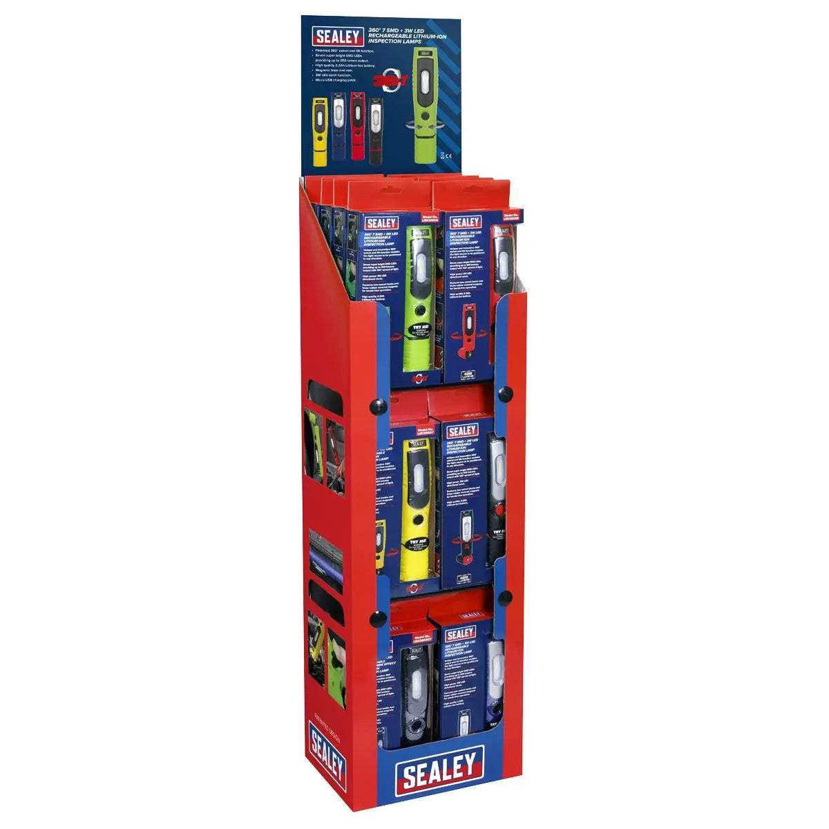 Sealey LED3602 Series Inspection Light Combination - Display Pack of 24 