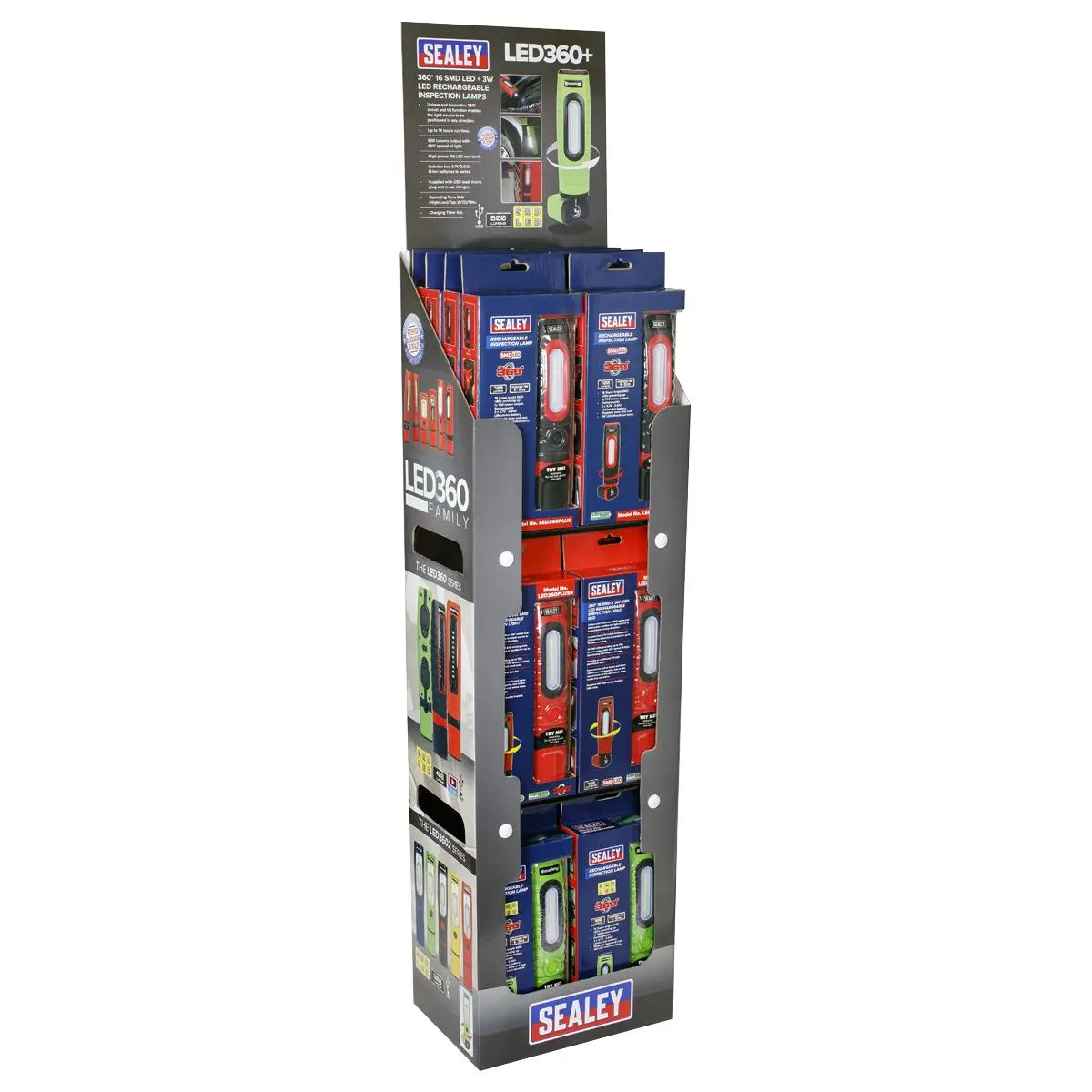 Sealey LED360PLUS Series Inspection Light Combination - Display Pack of 24 