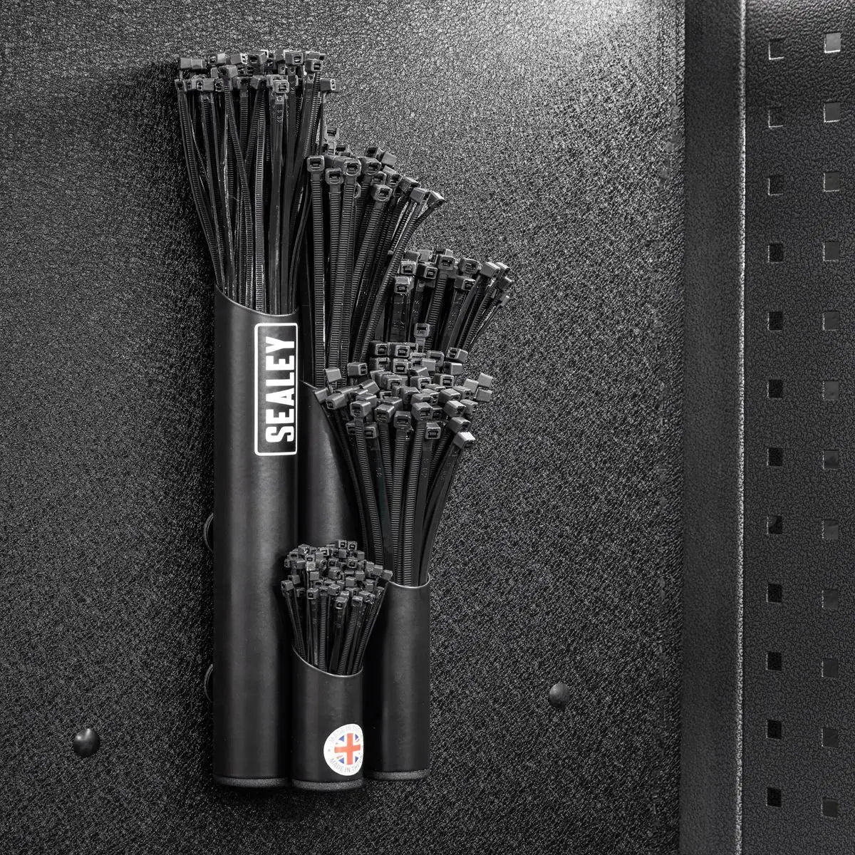 Sealey Large Magnetic Cable Tie Holder - Black  White Rose Tools