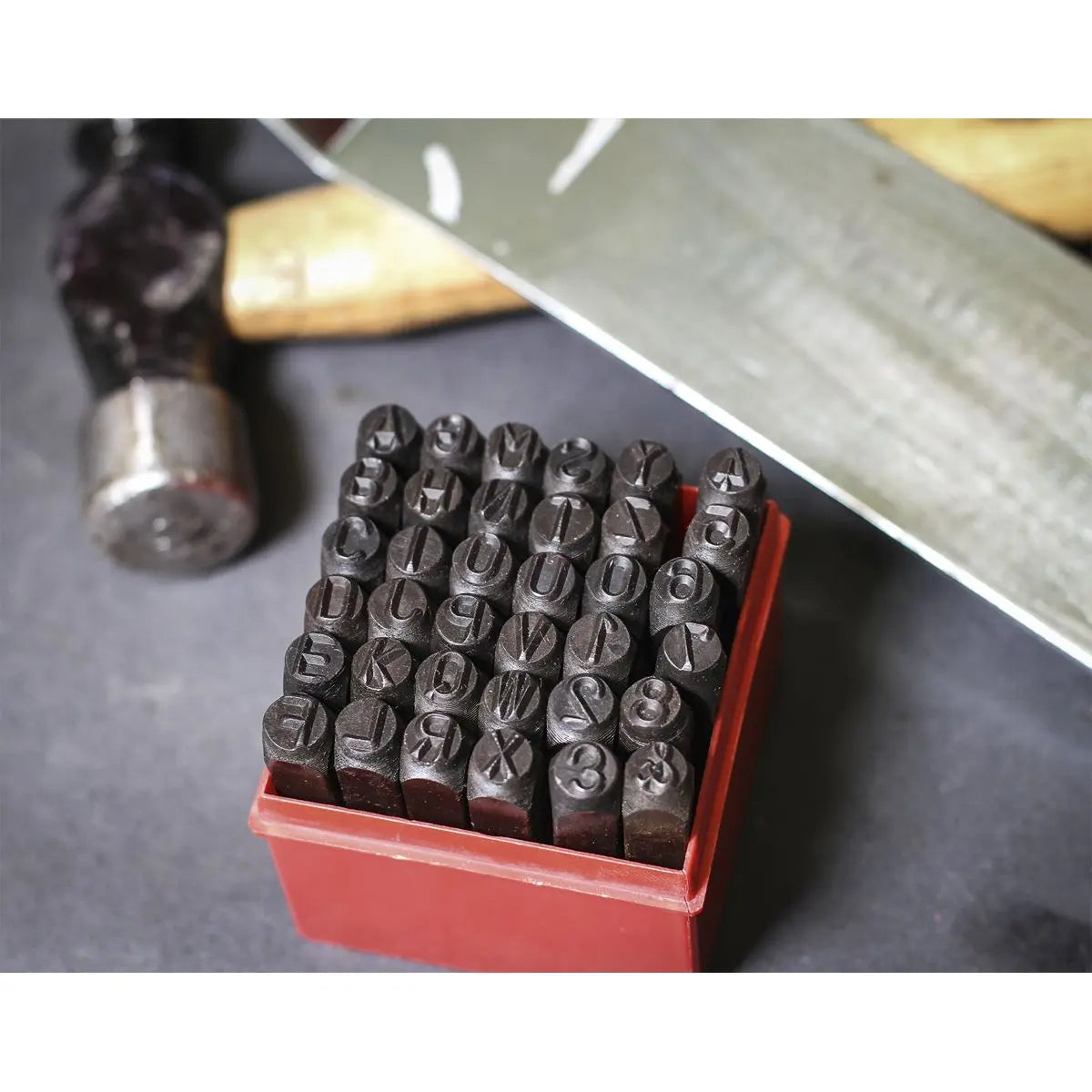 Sealey Letter & Number Punch Set 36pc 8mm Stamp Marking Case Alphabet 