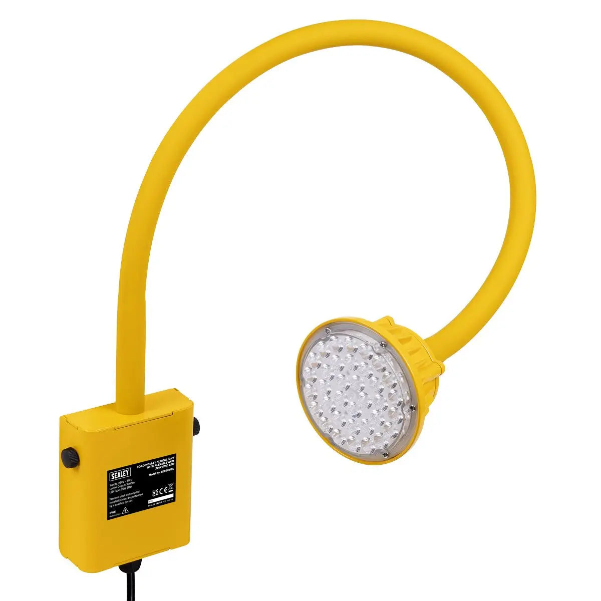 Sealey Loading Bay Floodlight with Flexible Arm 20W SMD LED  White Rose Tools