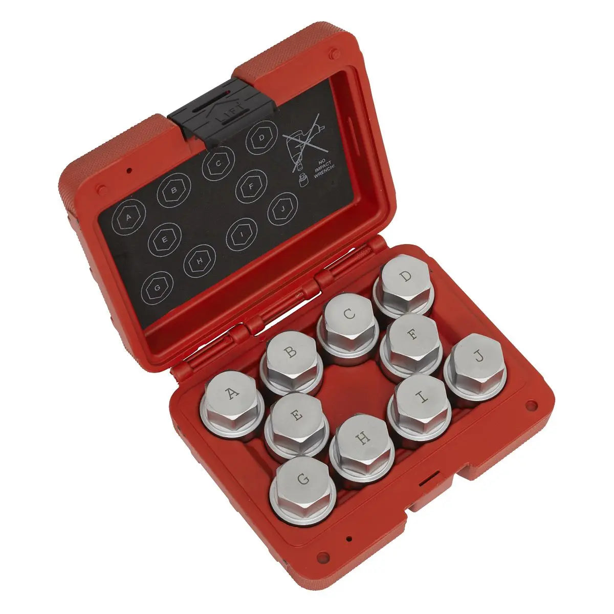 Sealey Locking Wheel Nut Key Set 10pc - Land Rover 