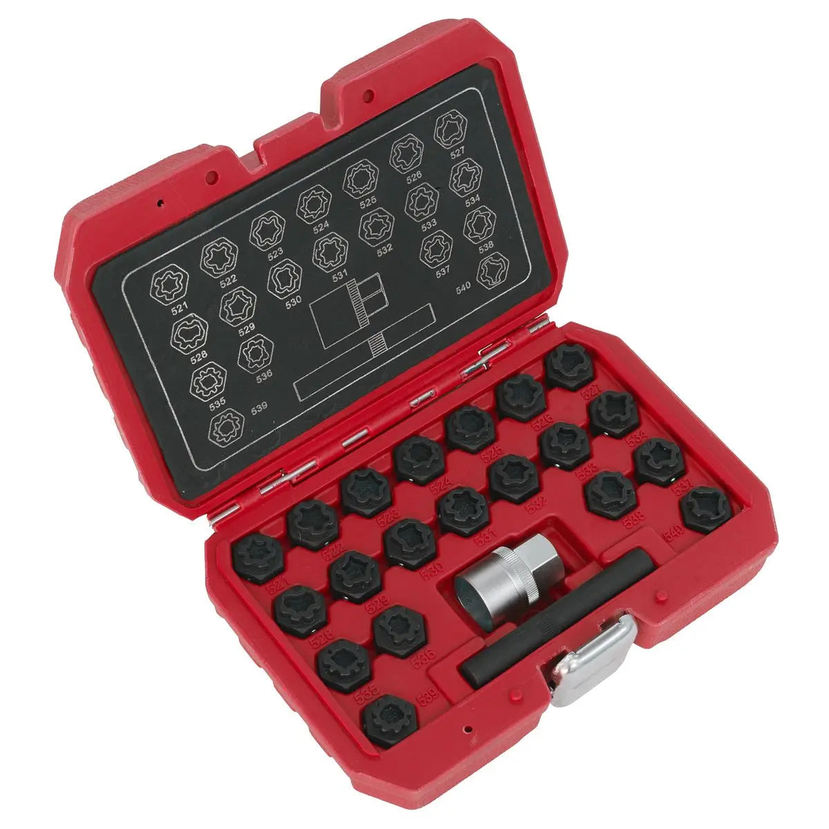 Sealey Locking Wheel Nut Key Set 22pc - VAG 