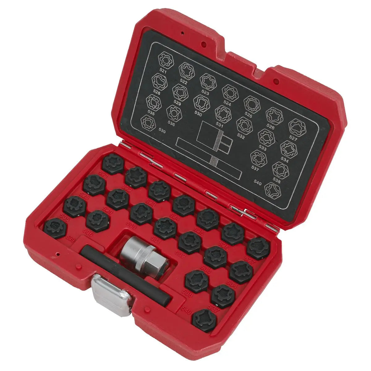 Sealey Locking Wheel Nut Key Set 22pc - VAG 